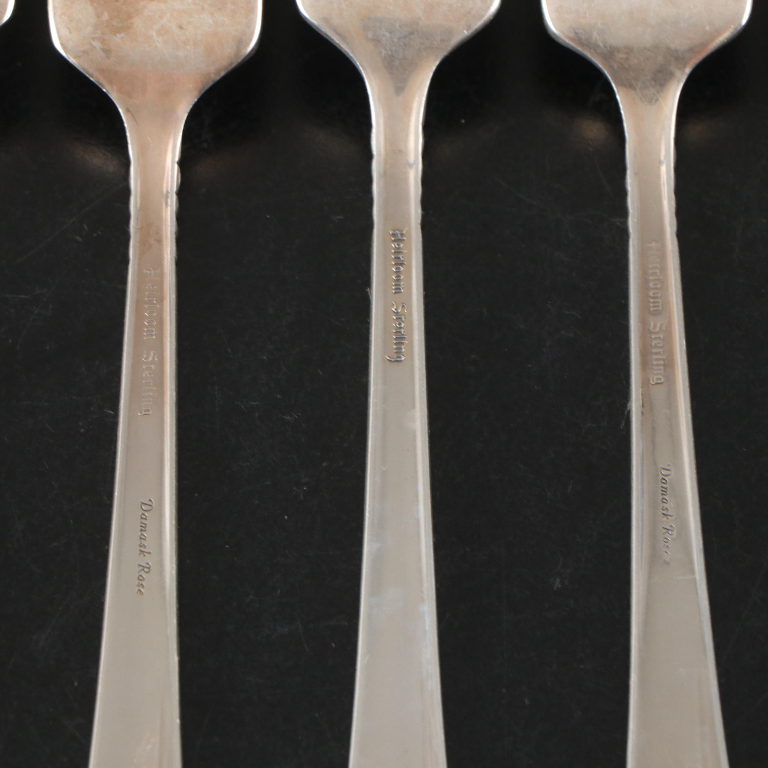 Oneida "Damask Rose" Sterling Silver Flatware, 1946-2004