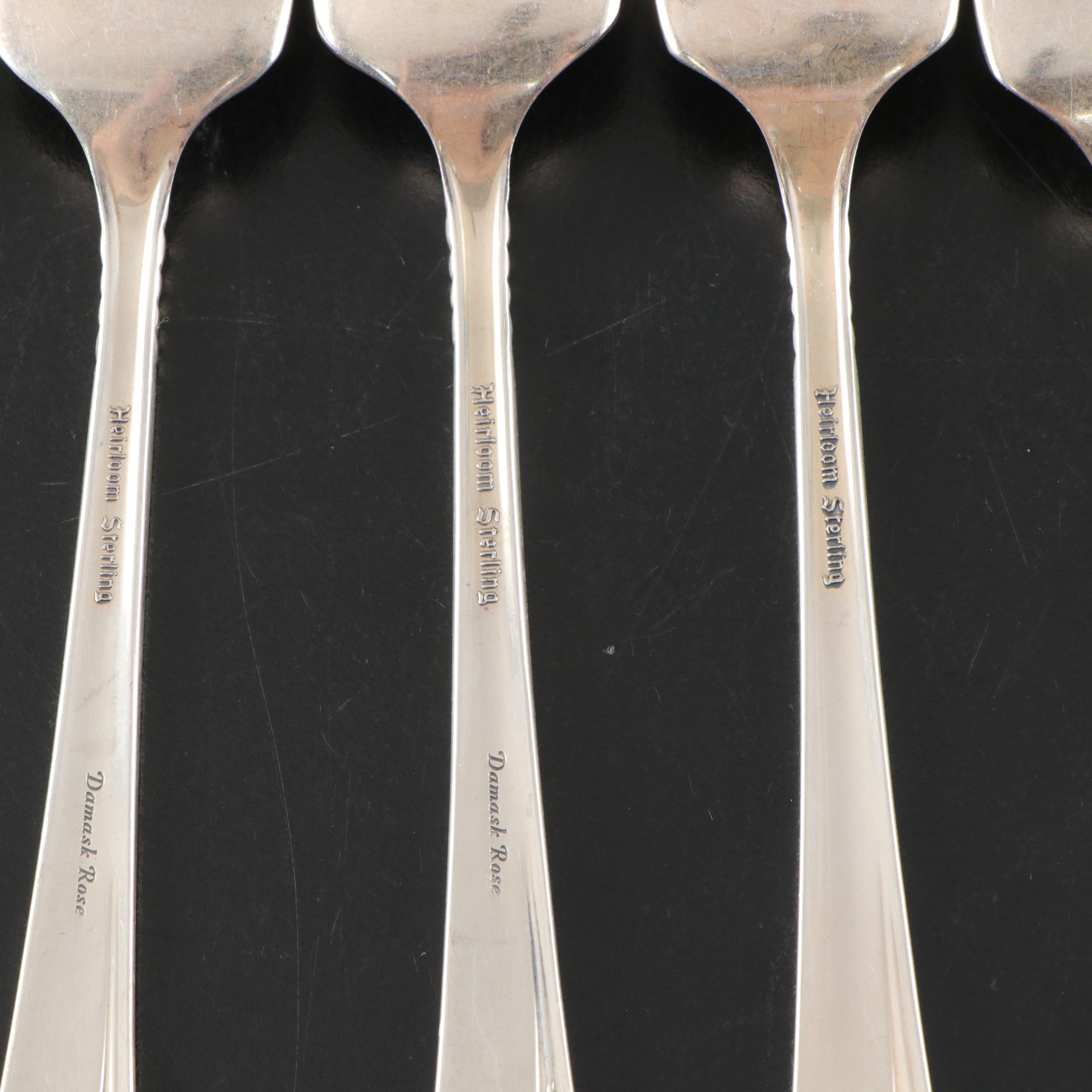 Oneida "Damask Rose" Sterling Silver Flatware, 1946-2004