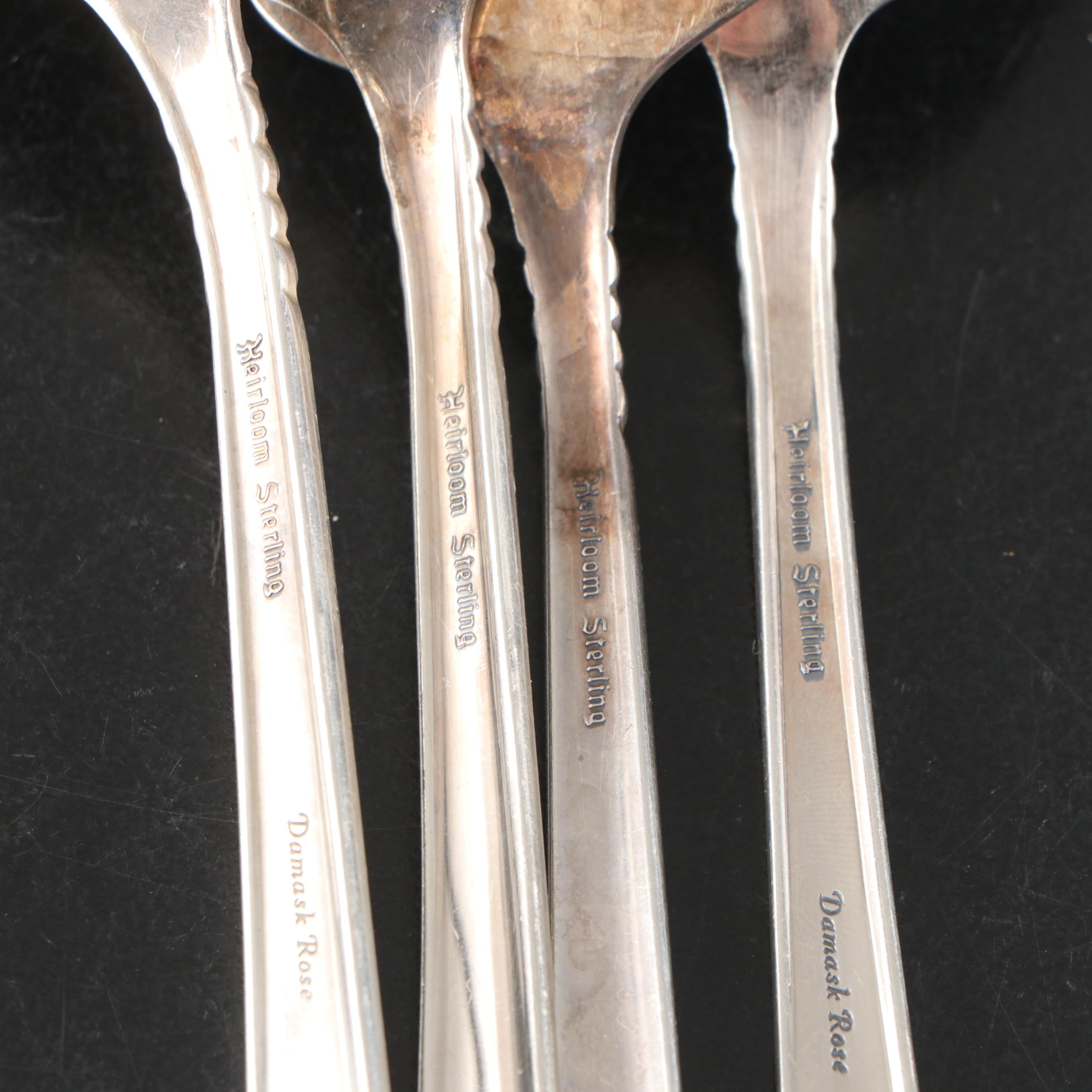 Oneida "Damask Rose" Sterling Silver Flatware, 1946-2004