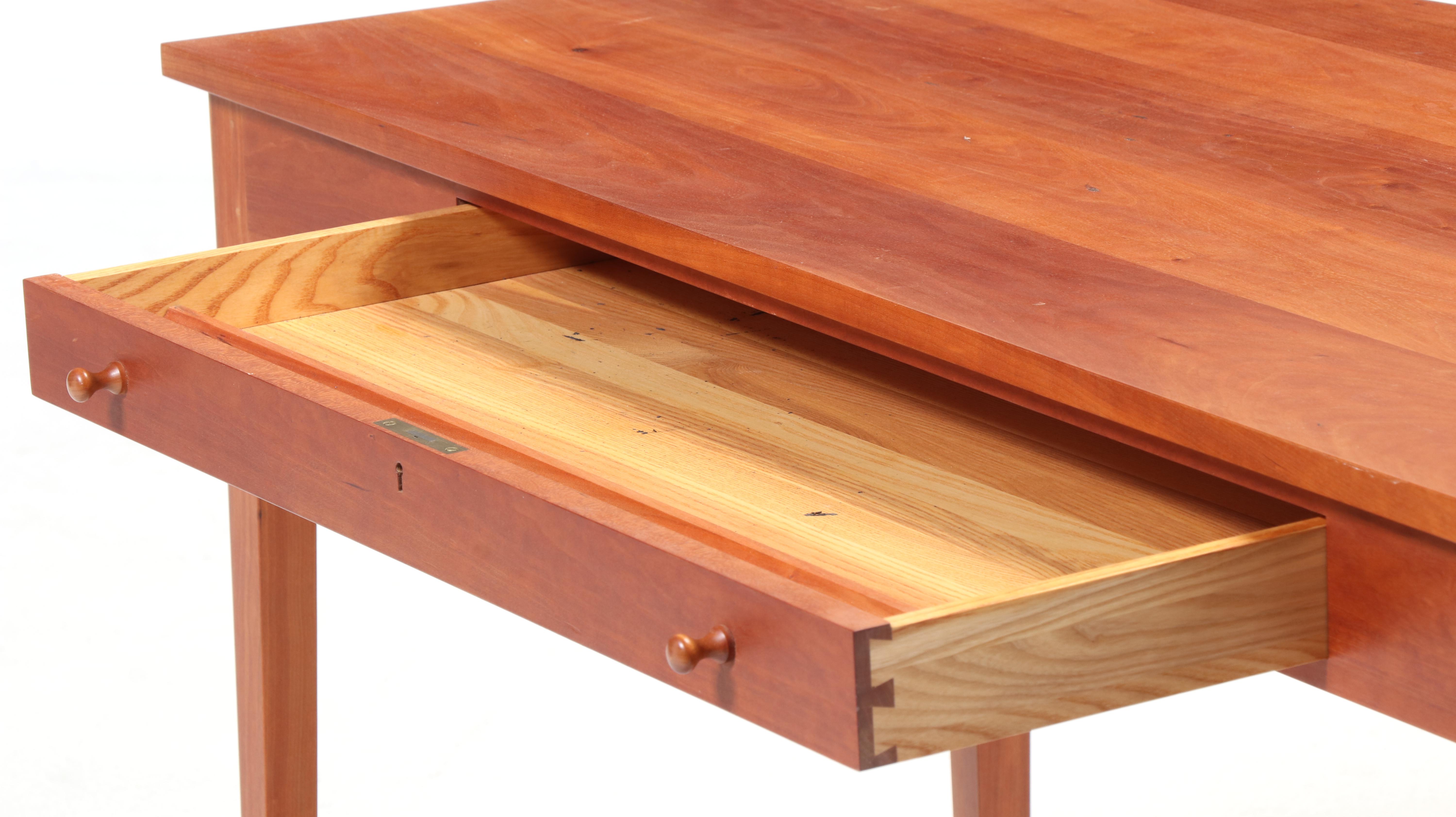 Thos. Moser Cabinetmakers Cherrywood Bench-Made "Bowfront Glove" Writing Table