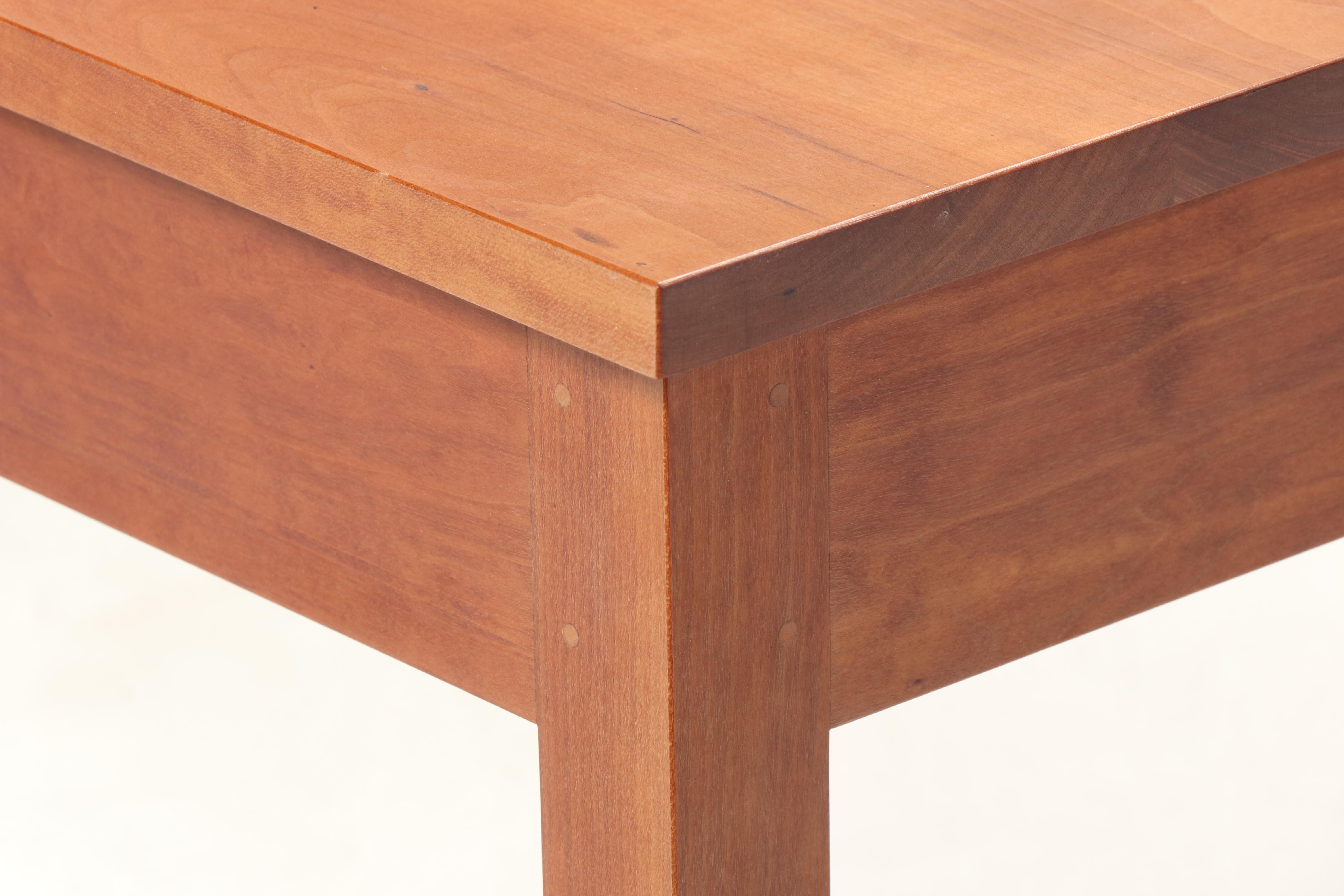 Thos. Moser Cabinetmakers Cherrywood Bench-Made "Bowfront Glove" Writing Table