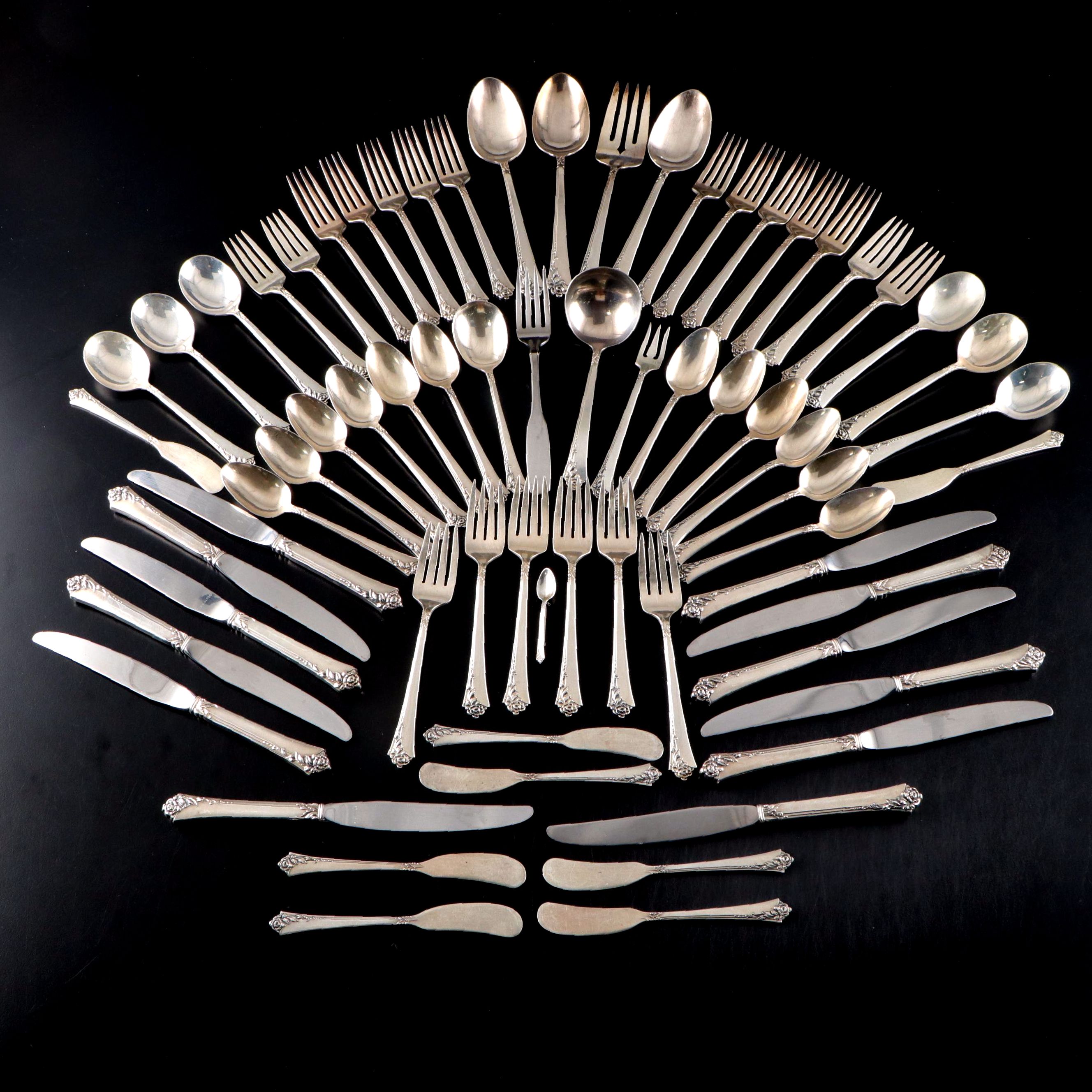 Oneida "Damask Rose" Sterling Silver Flatware, 1946-2004