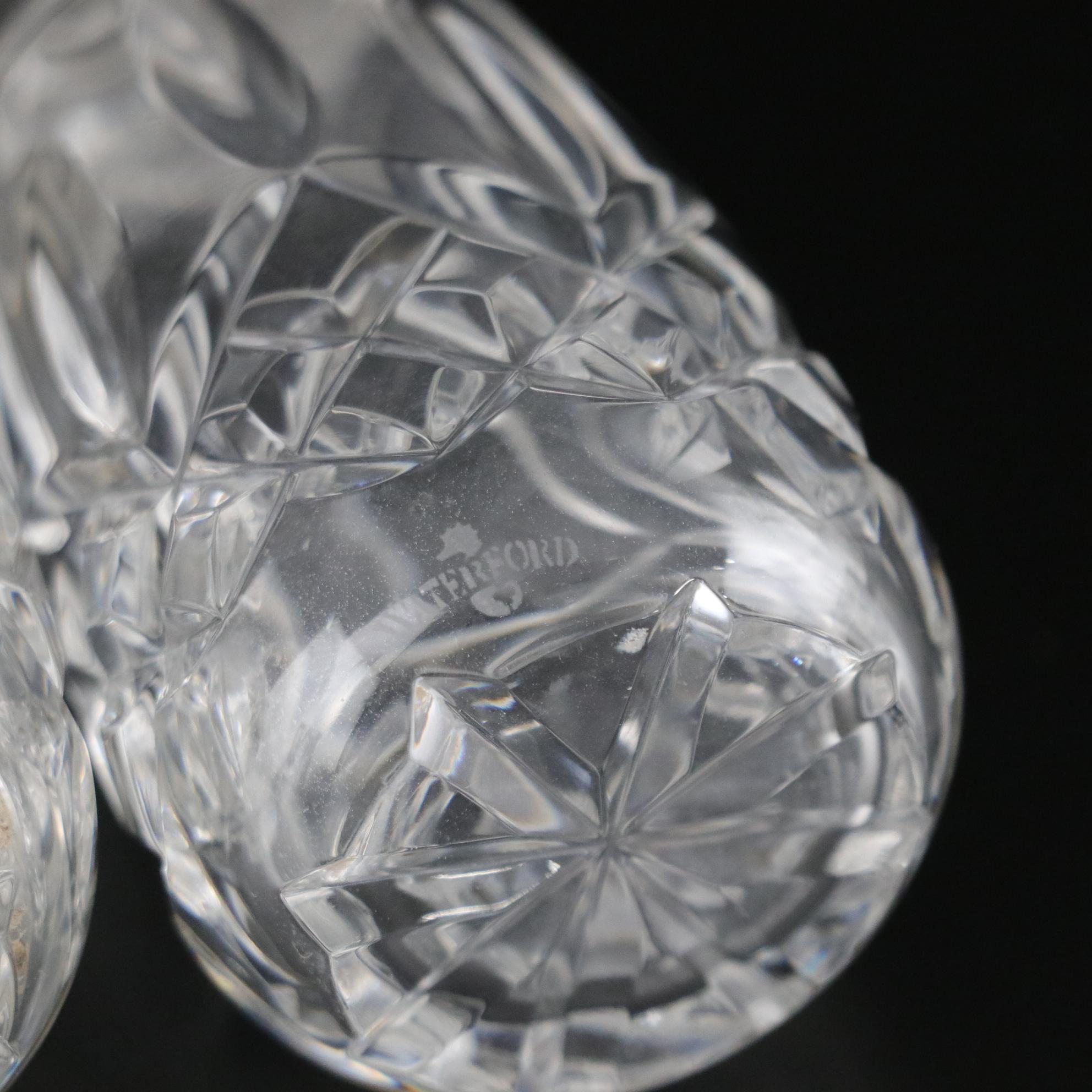 Waterford Salt & Pepper Shakers with Crystal Tumblers, Pitcher and More