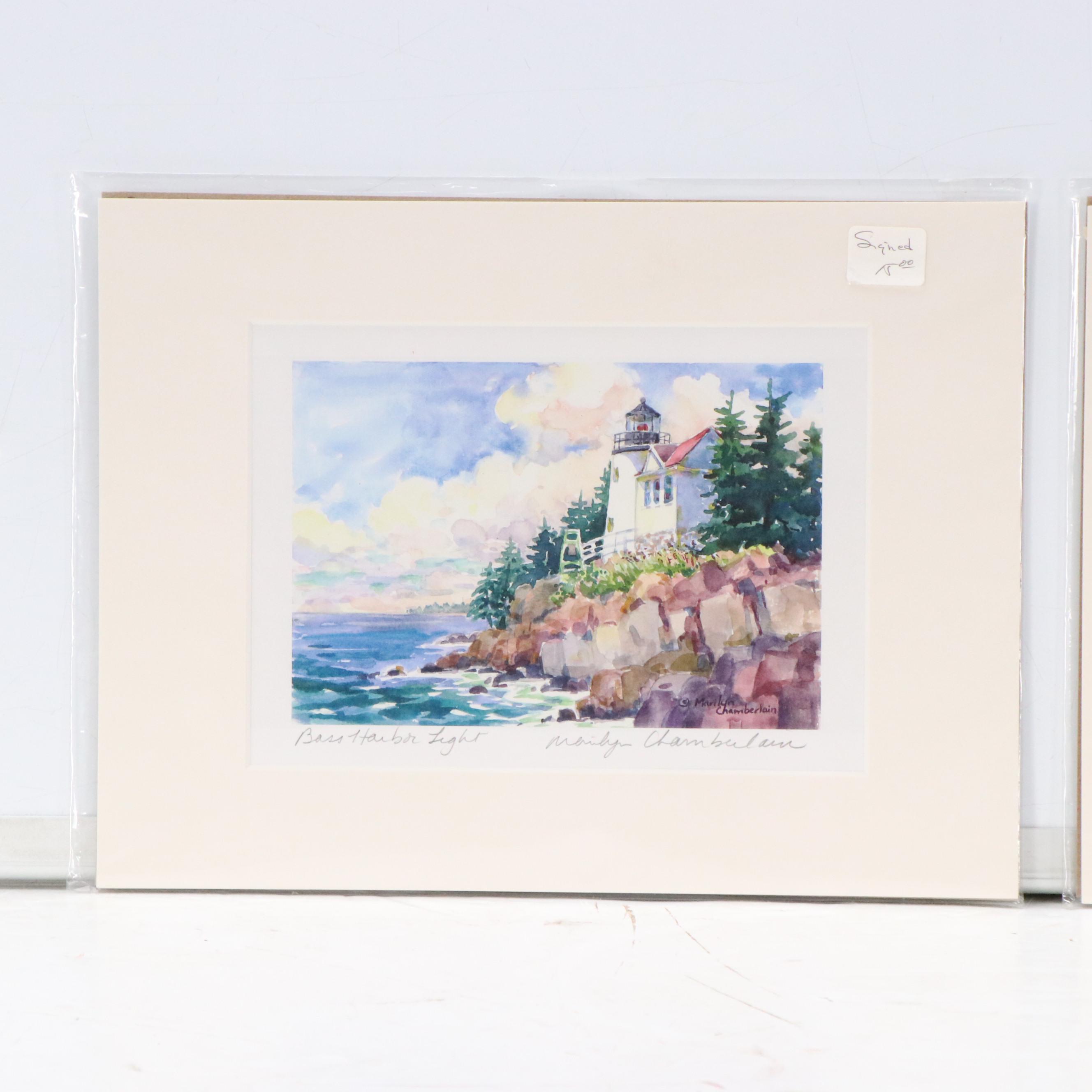 Marilyn Chamberlain Digital Prints Including "Bar Harbor Light"