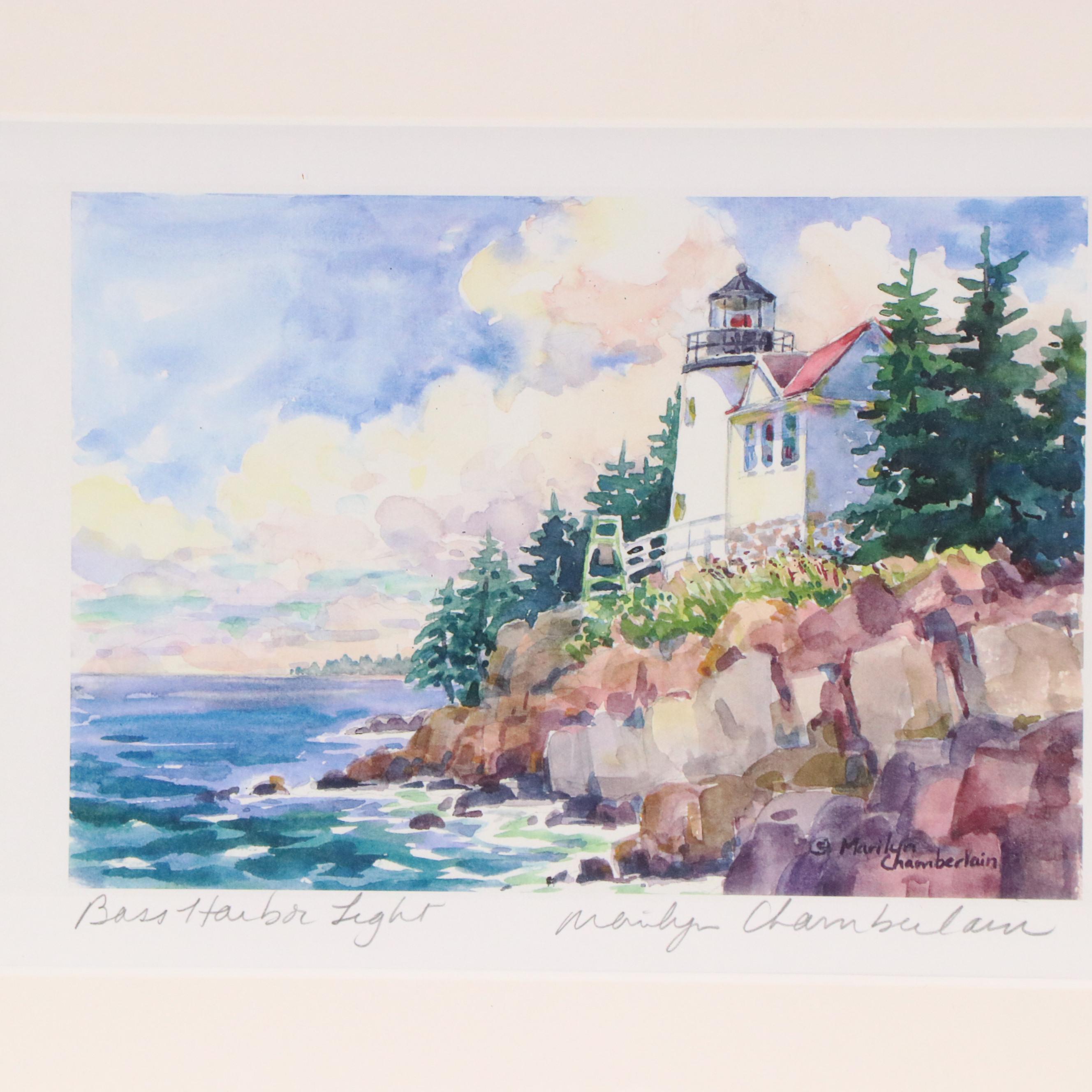 Marilyn Chamberlain Digital Prints Including "Bar Harbor Light"