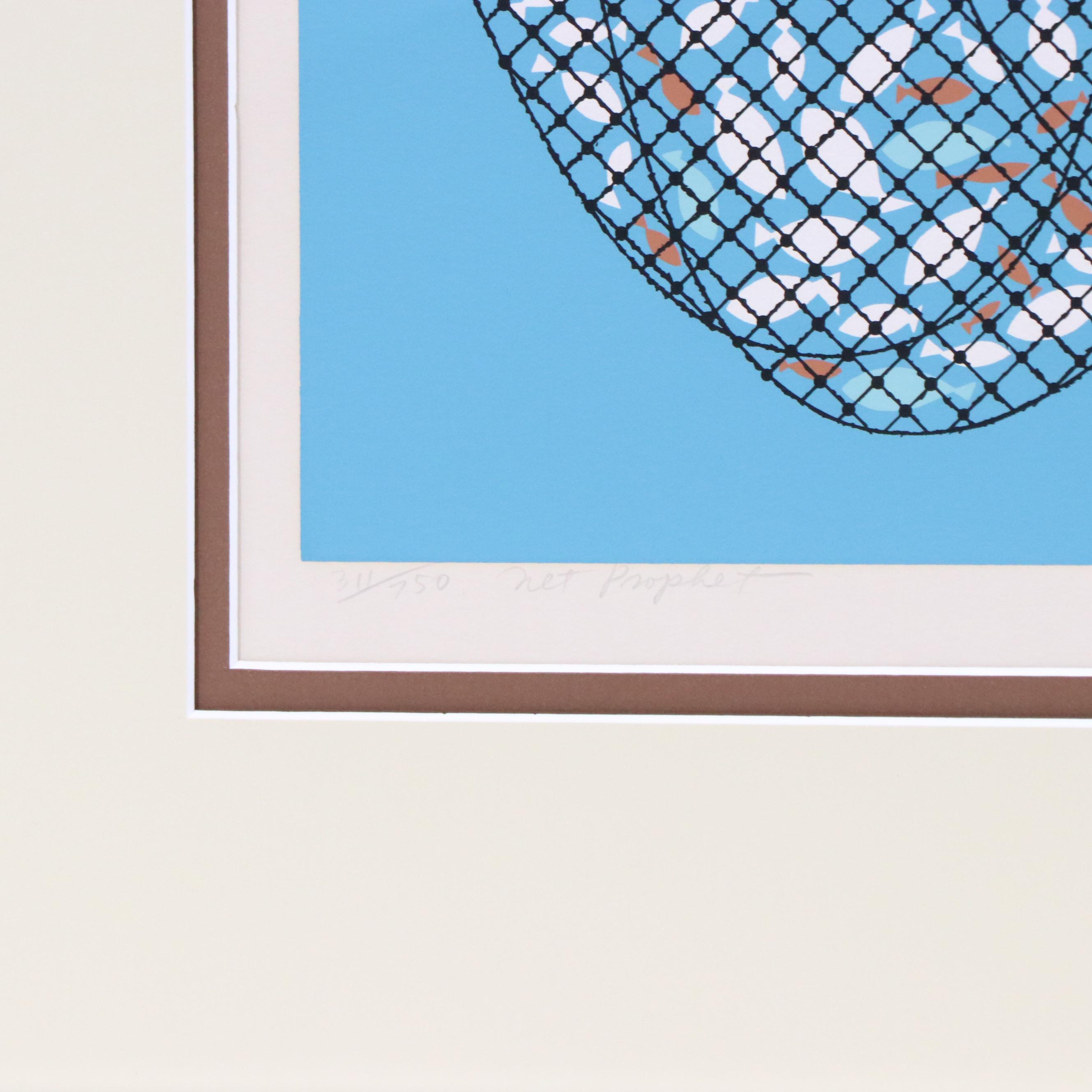 Edie Harper Serigraph "Net Prophet"