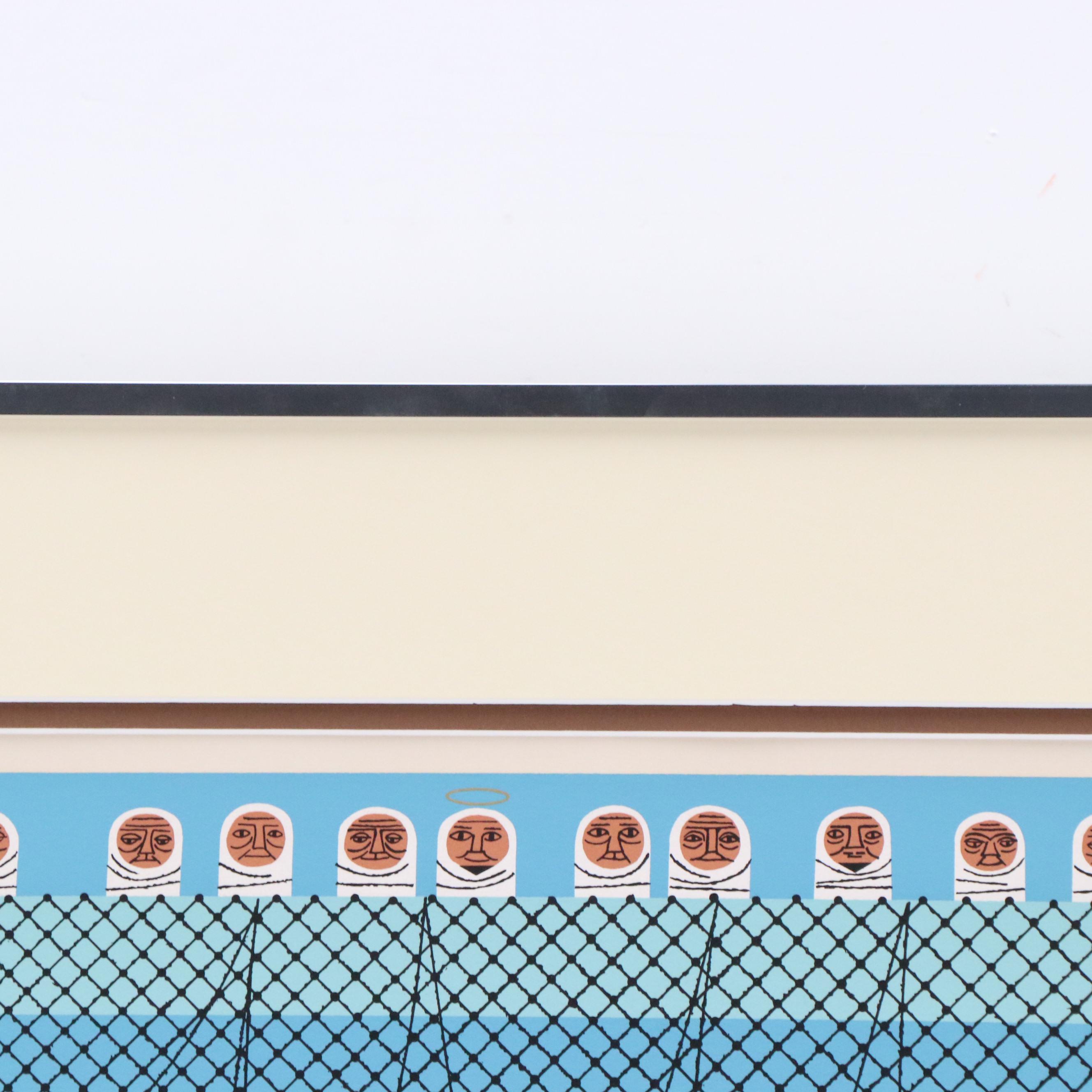 Edie Harper Serigraph "Net Prophet"