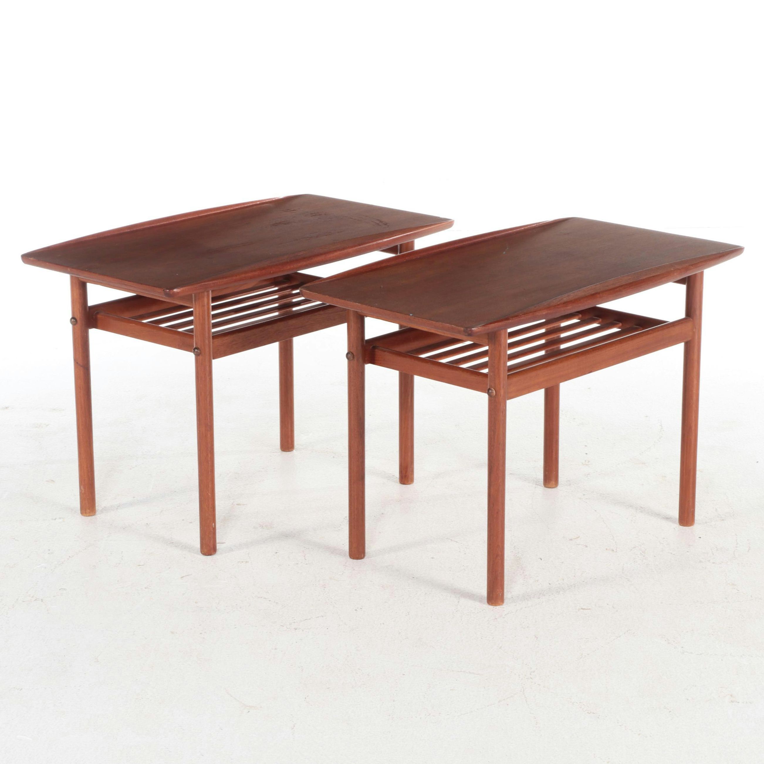 Pair of Grete Jalk for Paul Jeppesen Danish Modern Teak Side Tables, Circa 1960