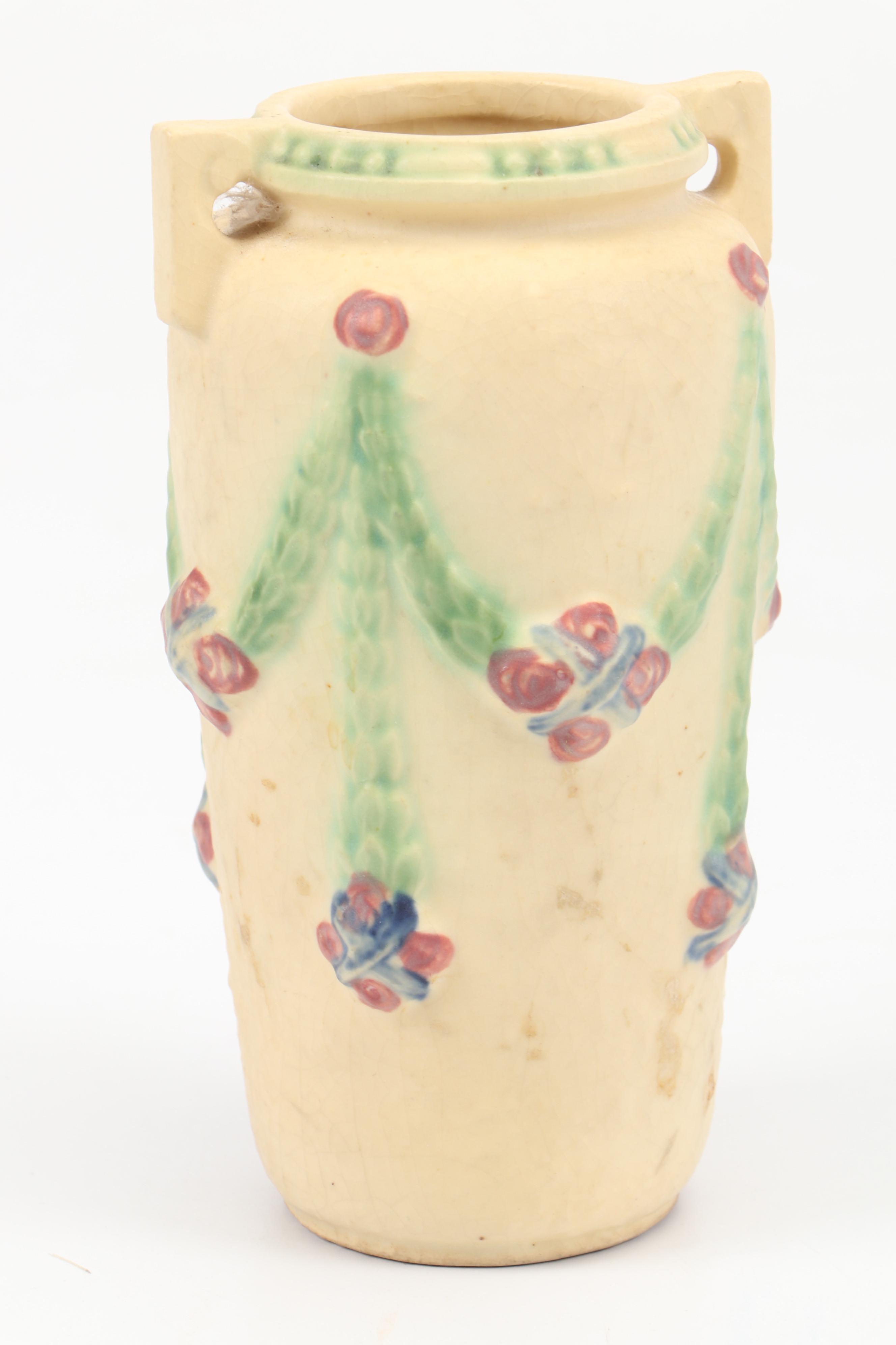 Roseville Pottery "La Rose" Ceramic Vase, Early 20th C.
