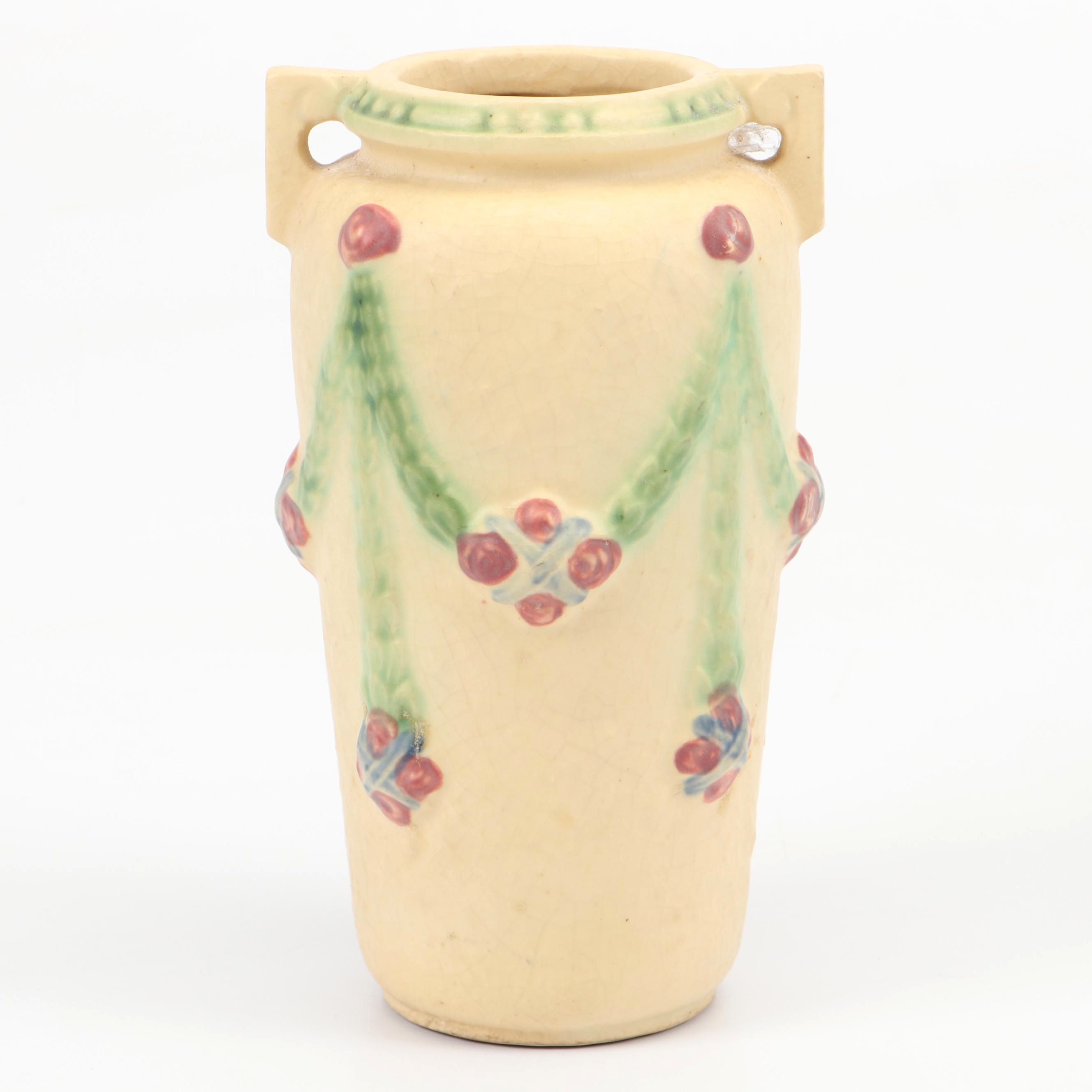 Roseville Pottery "La Rose" Ceramic Vase, Early 20th C.