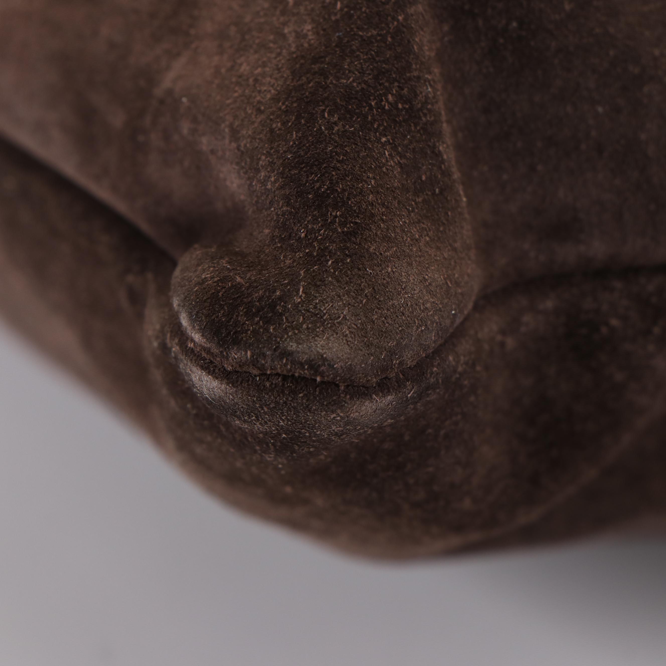 Yves Saint Laurent Monogram Tote Bag in Brown Suede