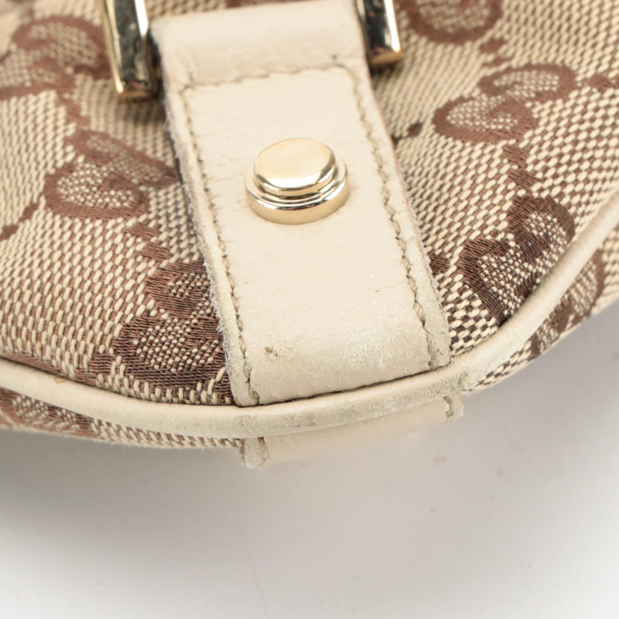 Gucci Abbey D-Ring Crossbody Bag in Monogram Canvas and Leather