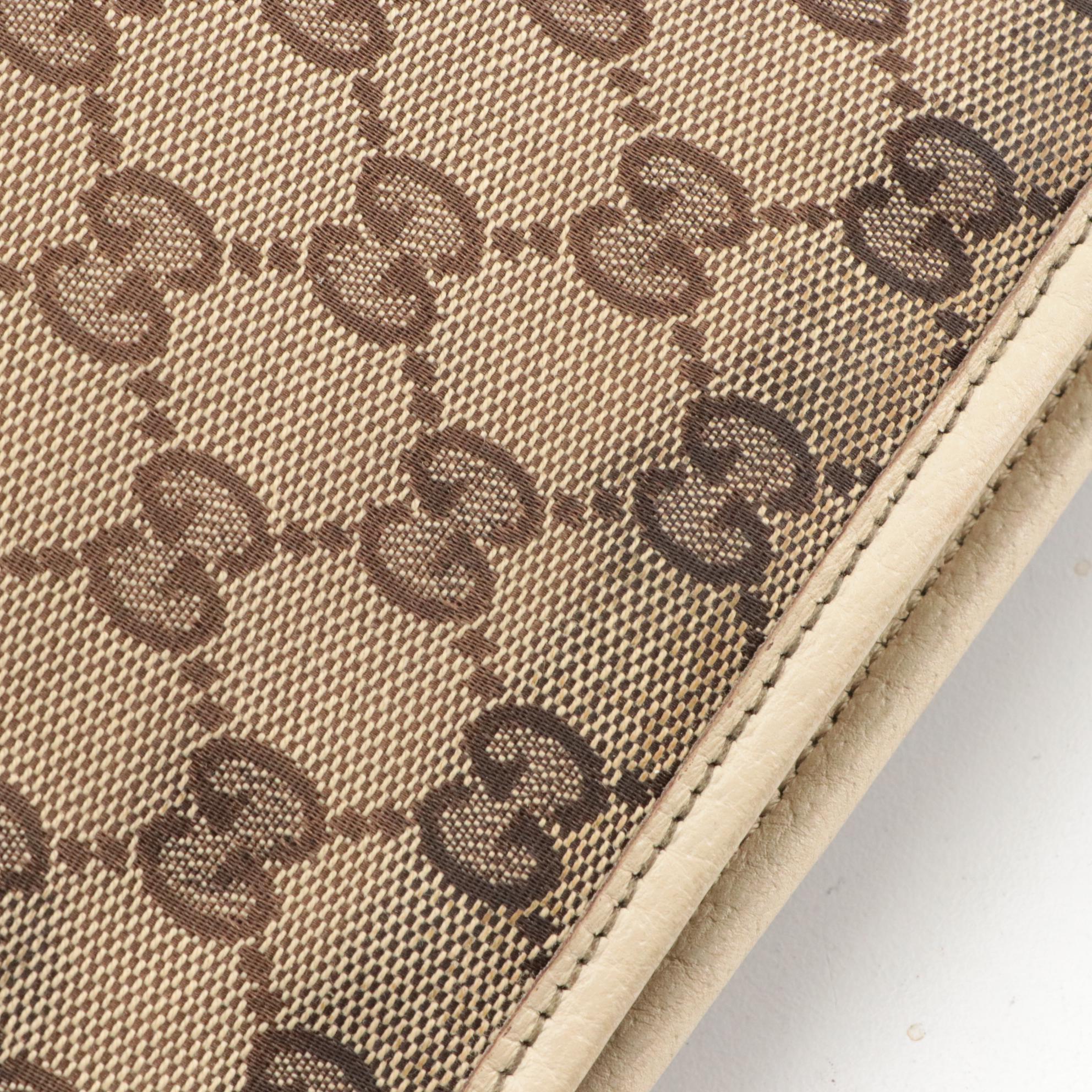 Gucci Abbey D-Ring Crossbody Bag in Monogram Canvas and Leather