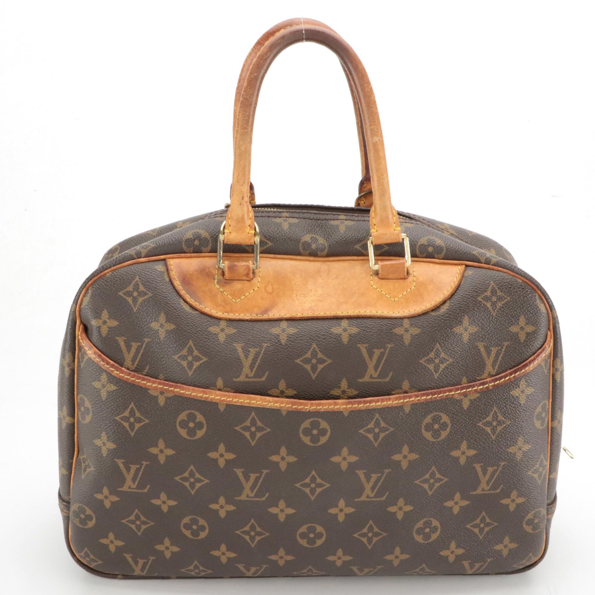 Louis Vuitton Deauville Handbag in Monogram Canvas and Vachetta Leather
