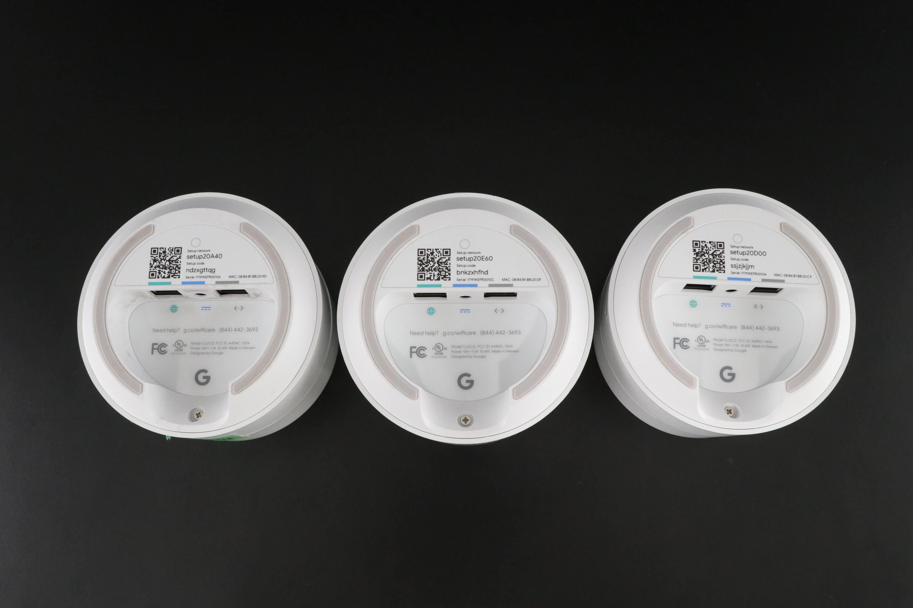 Google WiFi Router Systems with Cables