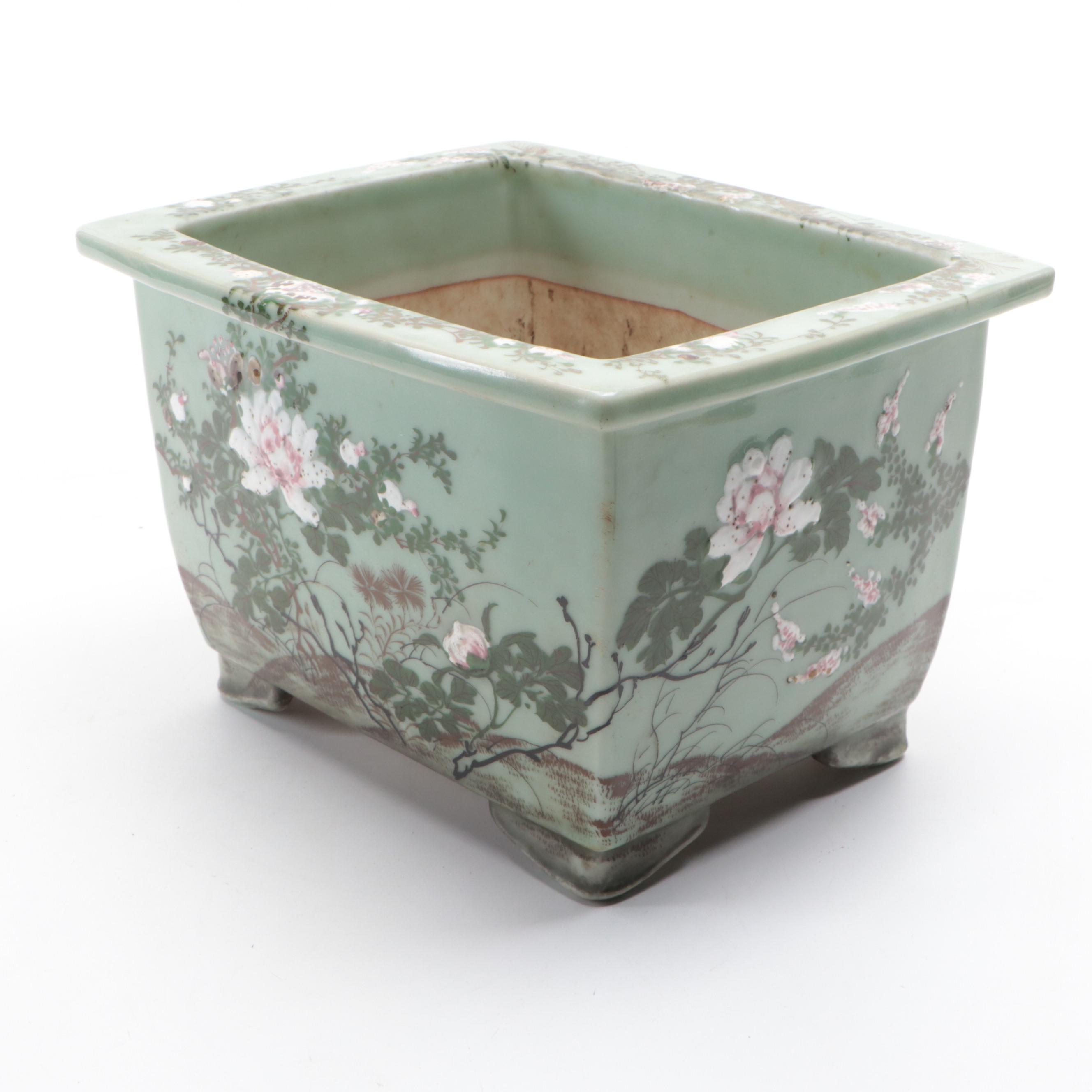 Japanese Seto Porcelain Celadon Planter