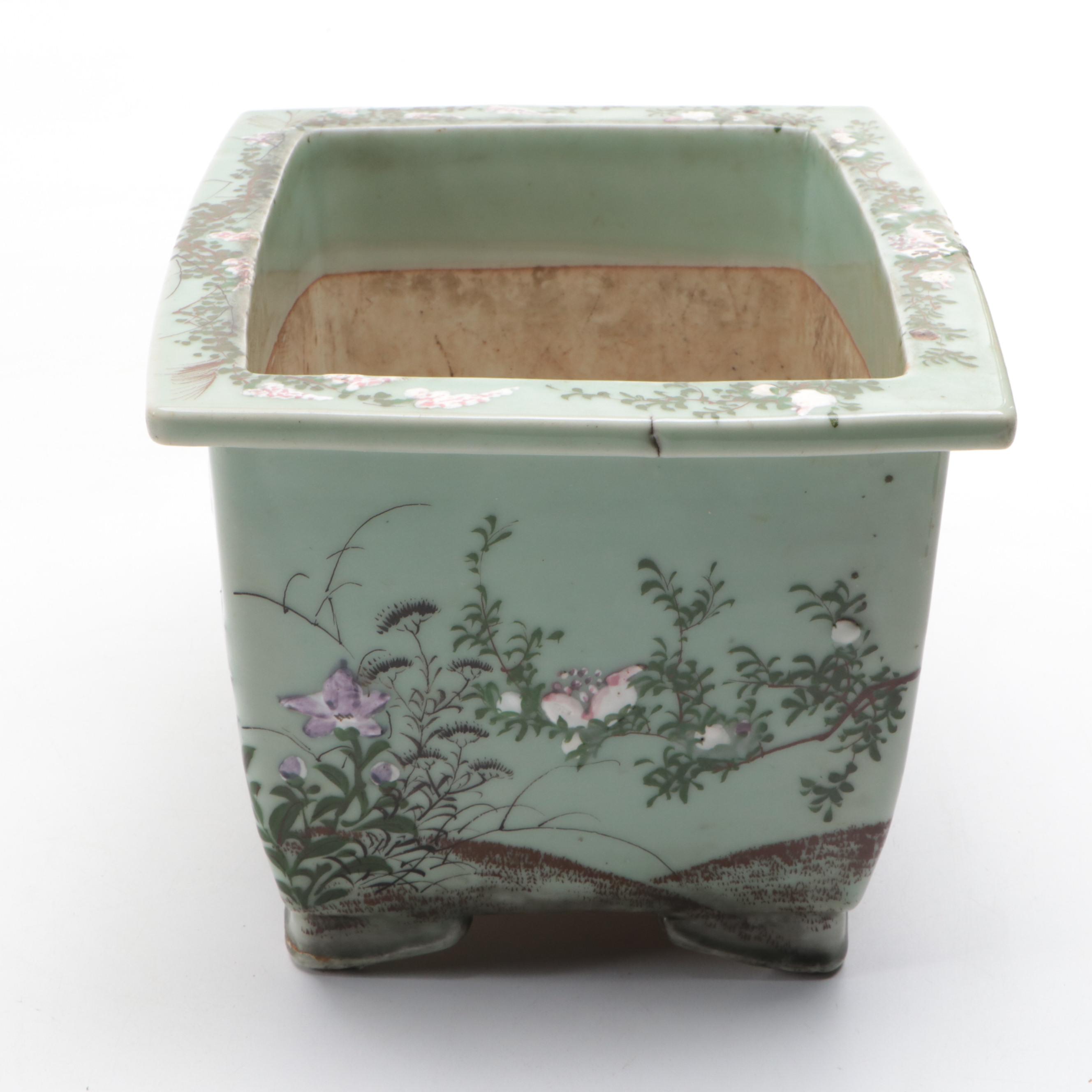 Japanese Seto Porcelain Celadon Planter