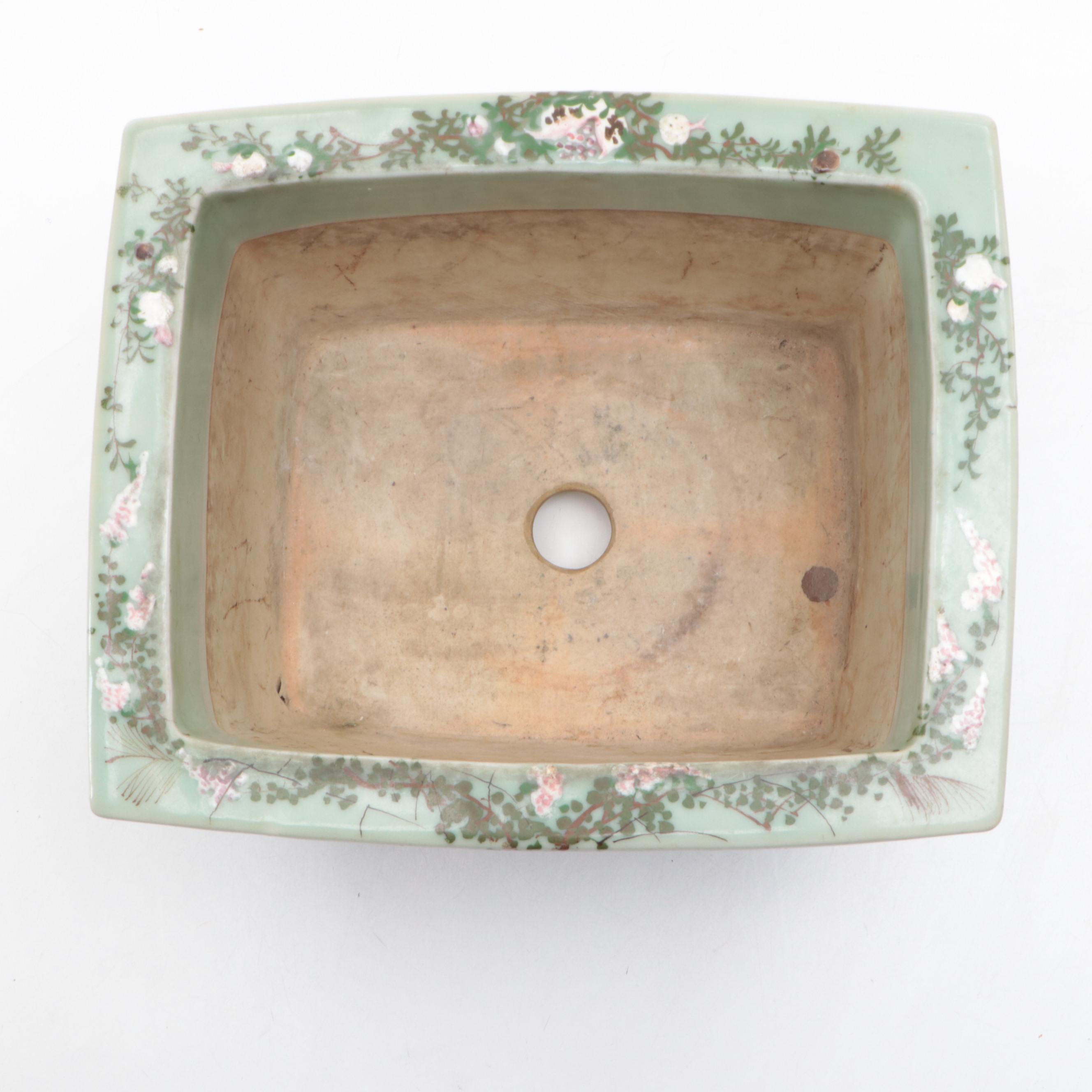 Japanese Seto Porcelain Celadon Planter