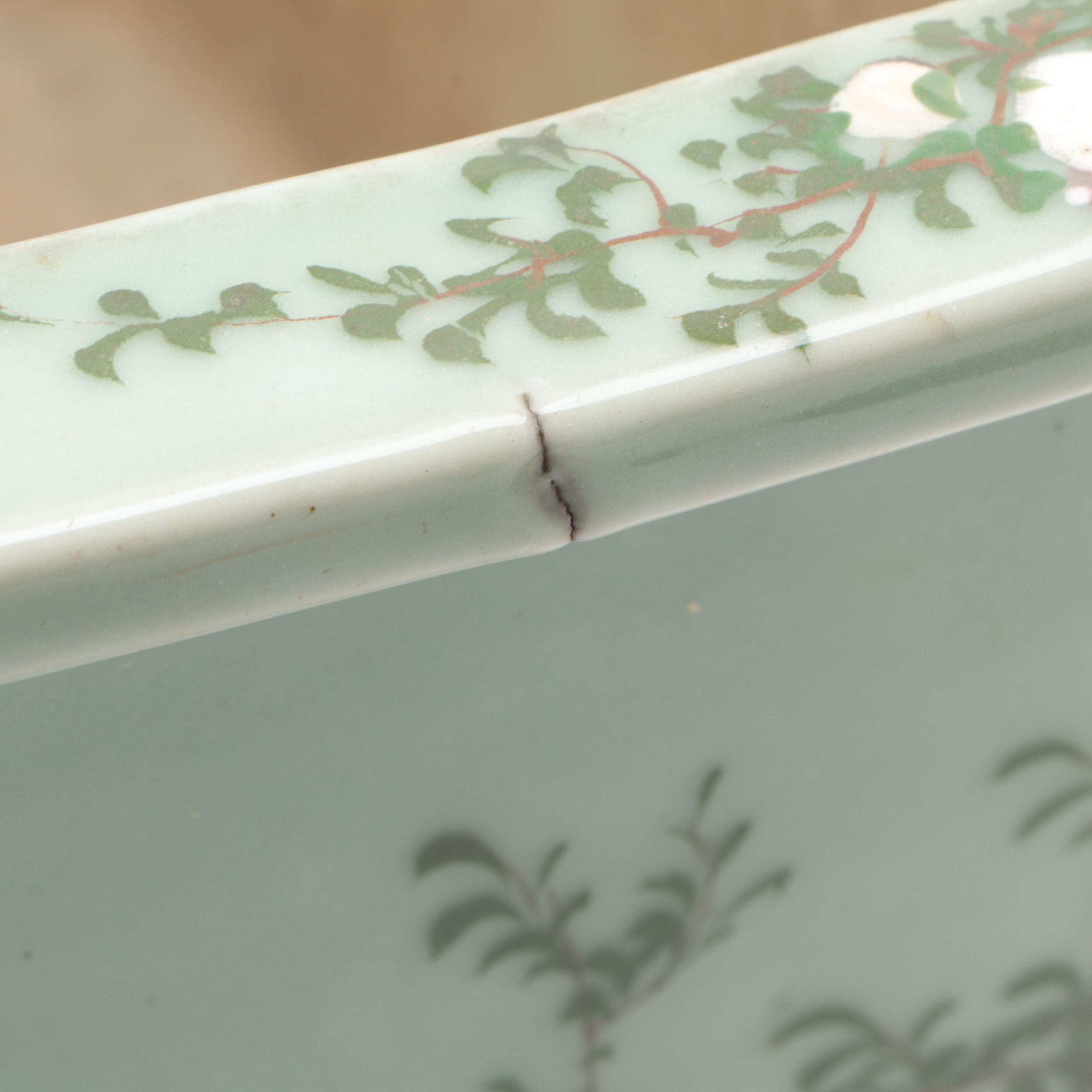 Japanese Seto Porcelain Celadon Planter