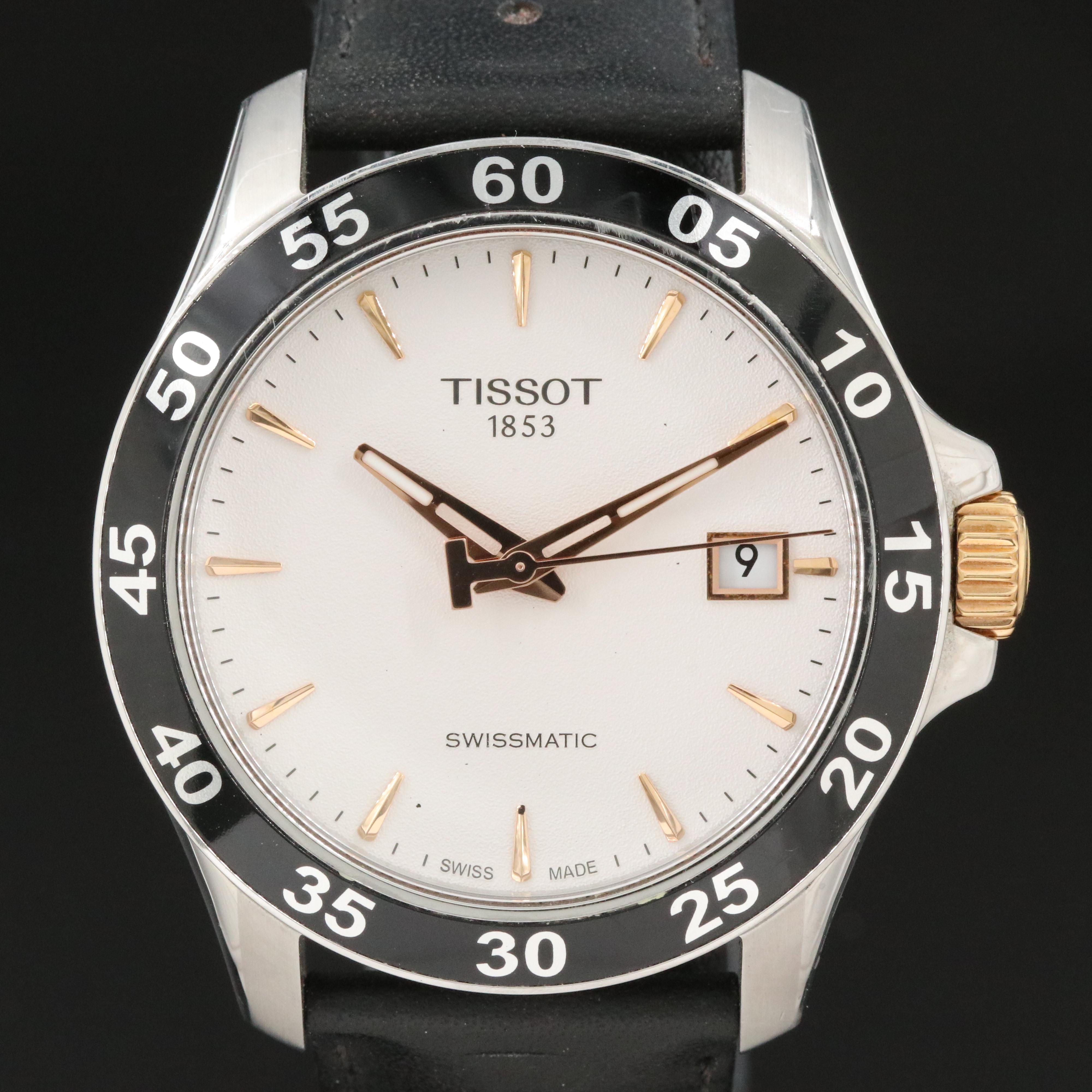 Tissot V8 Swissmatic 43mm Steel Watch