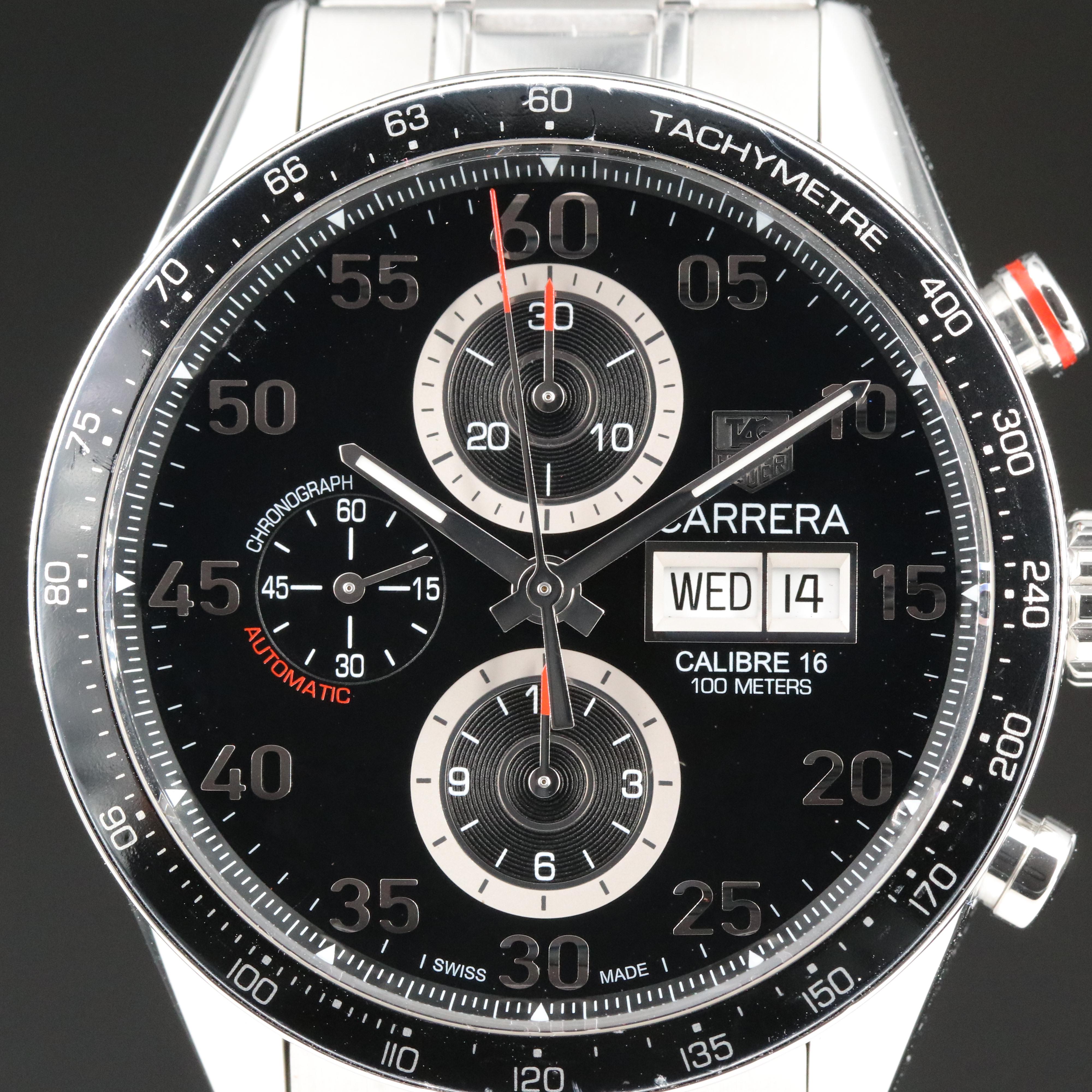 TAG Heuer Carrera Chrono Day Date Calibre 16 Steel Automatic Watch