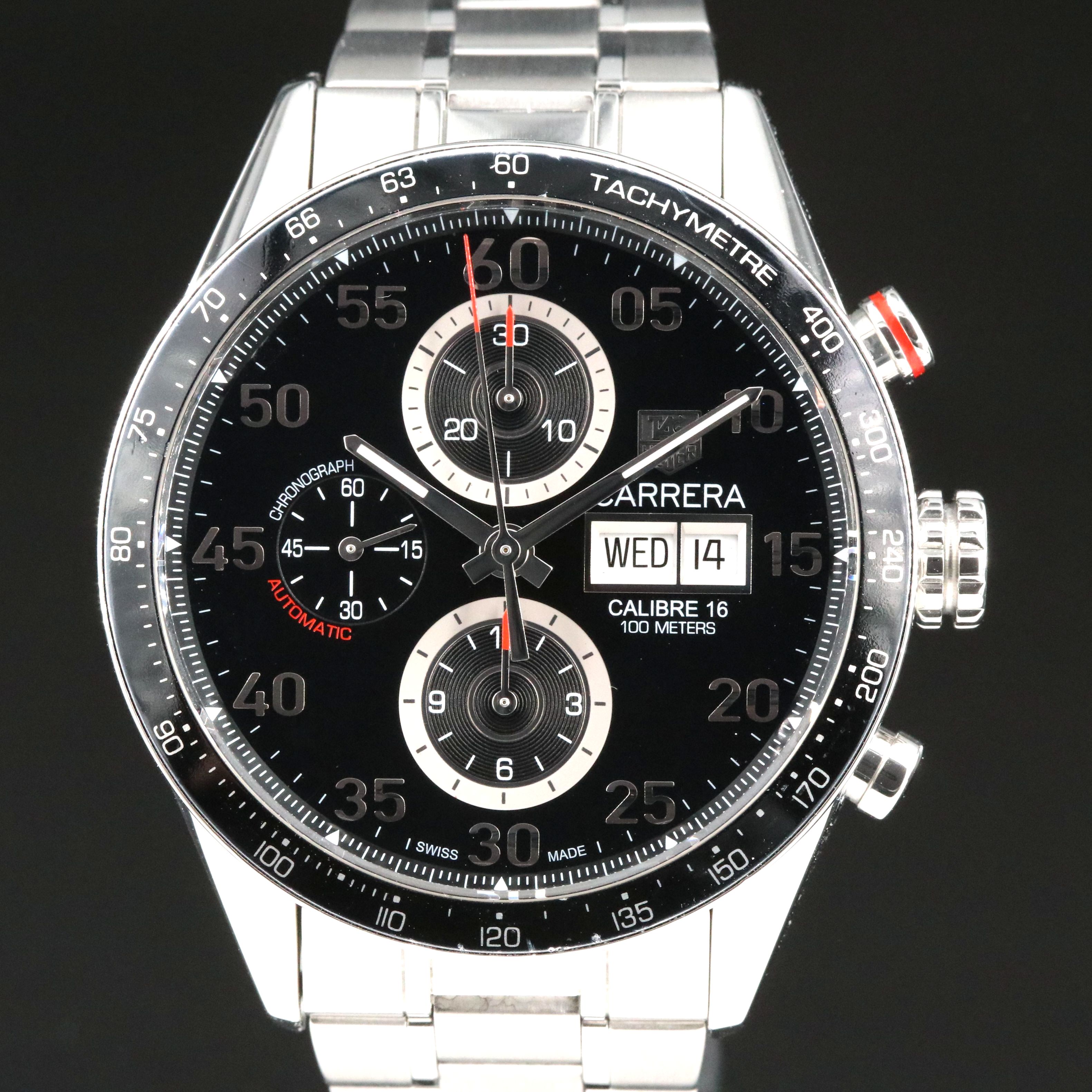 TAG Heuer Carrera Chrono Day Date Calibre 16 Steel Automatic Watch