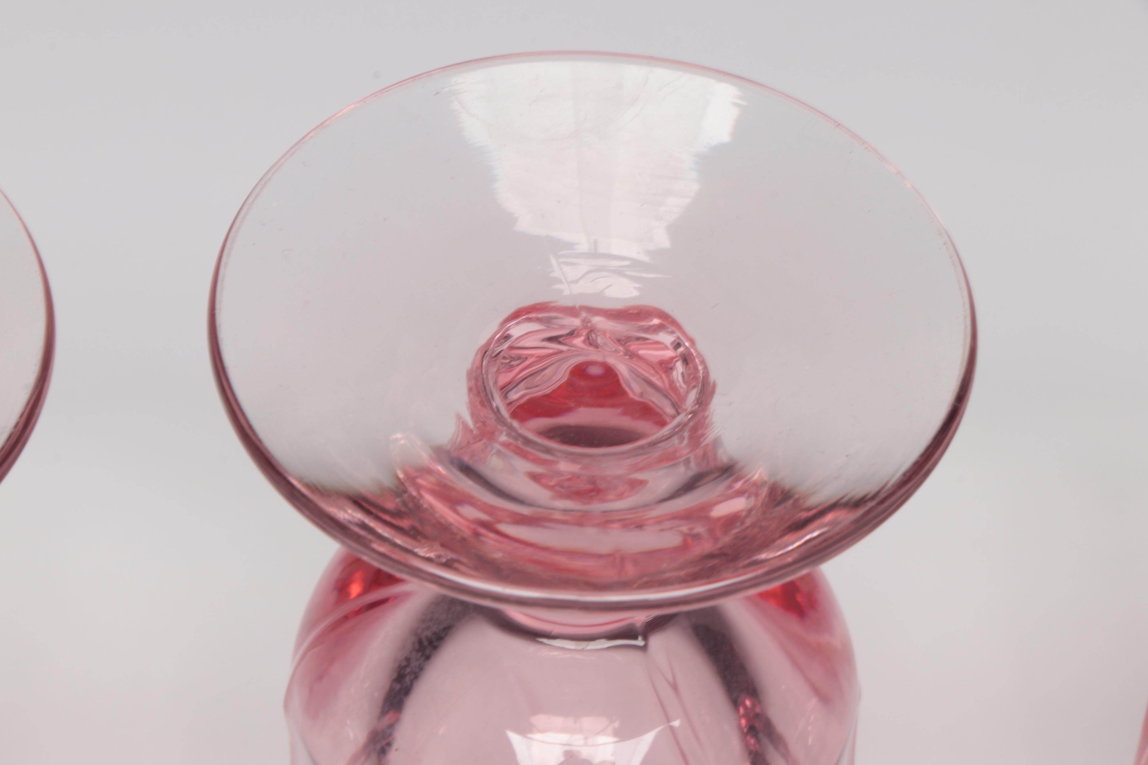 Fostoria "Jamestown Pink" Juice Glasses, 1959–1982