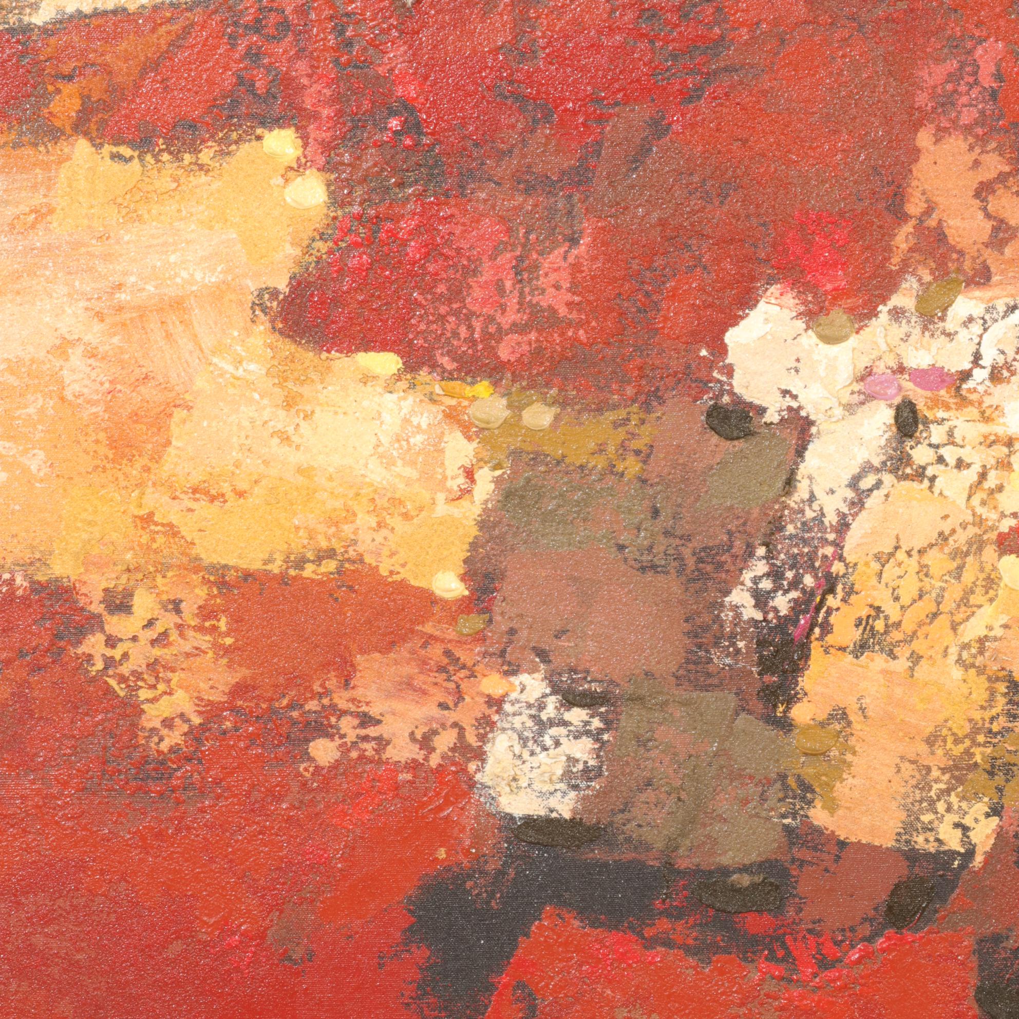 Robert Mazur Abstract Oil Painting From The "Quarry Series," Late 20th Century