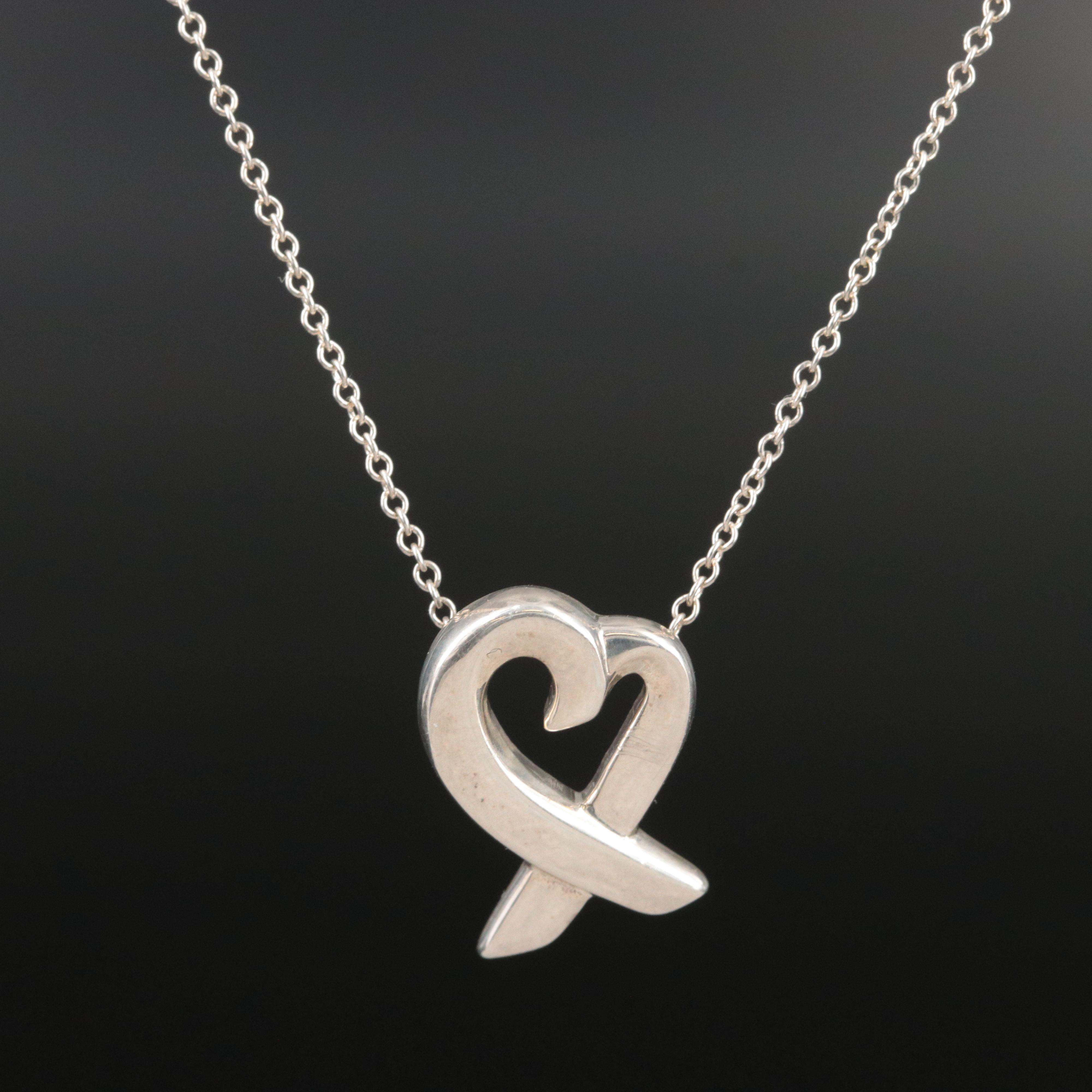 Paloma Picasso for Tiffany & Co. Loving Heart Sterling Necklace