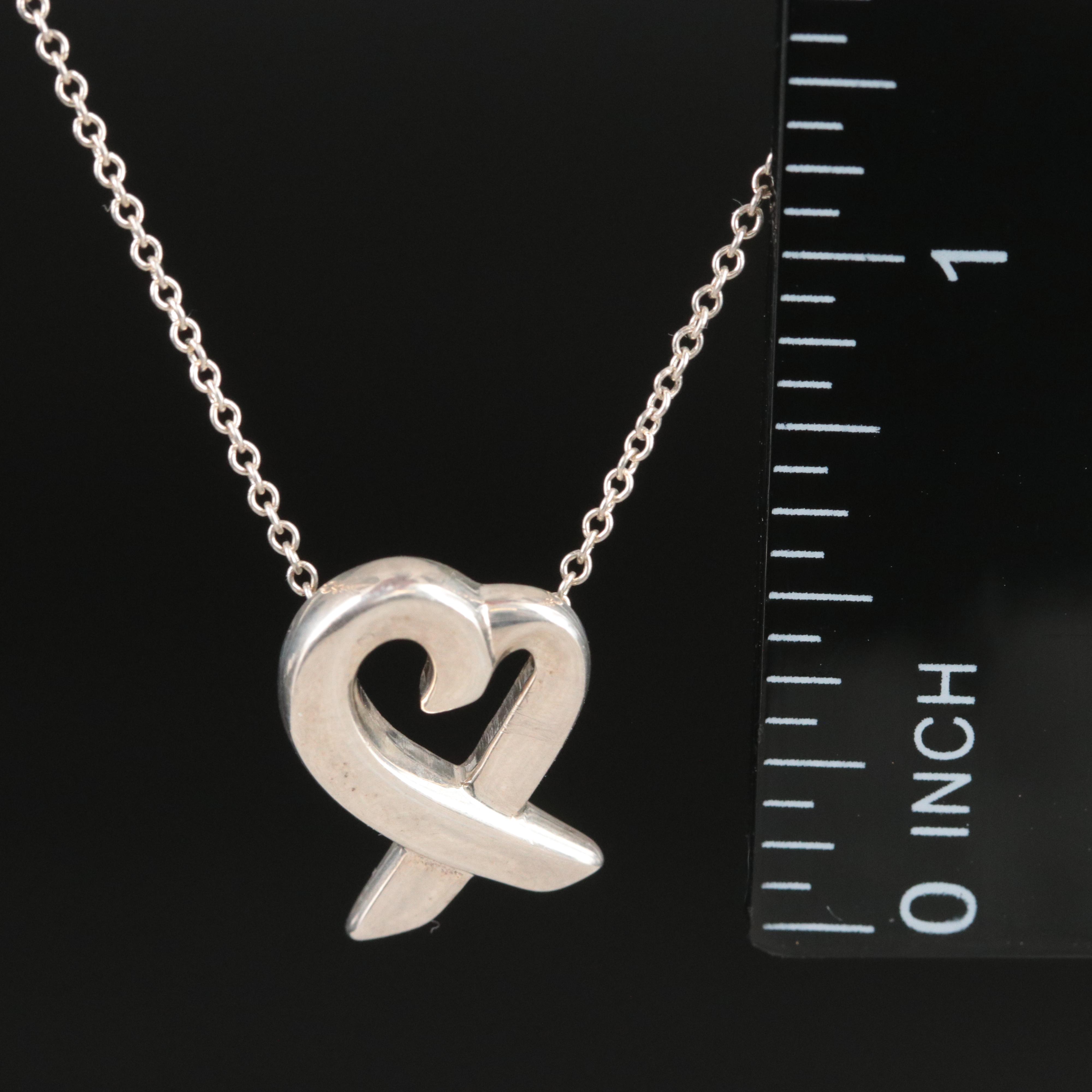 Paloma Picasso for Tiffany & Co. Loving Heart Sterling Necklace