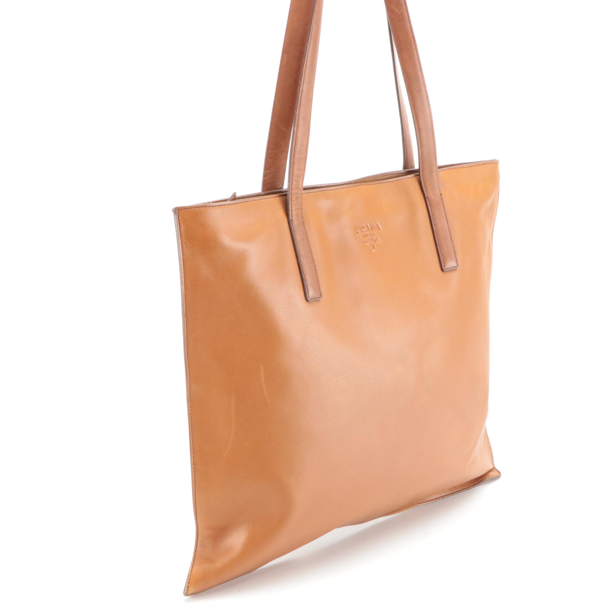 Prada Brown Leather Shoulder Bag