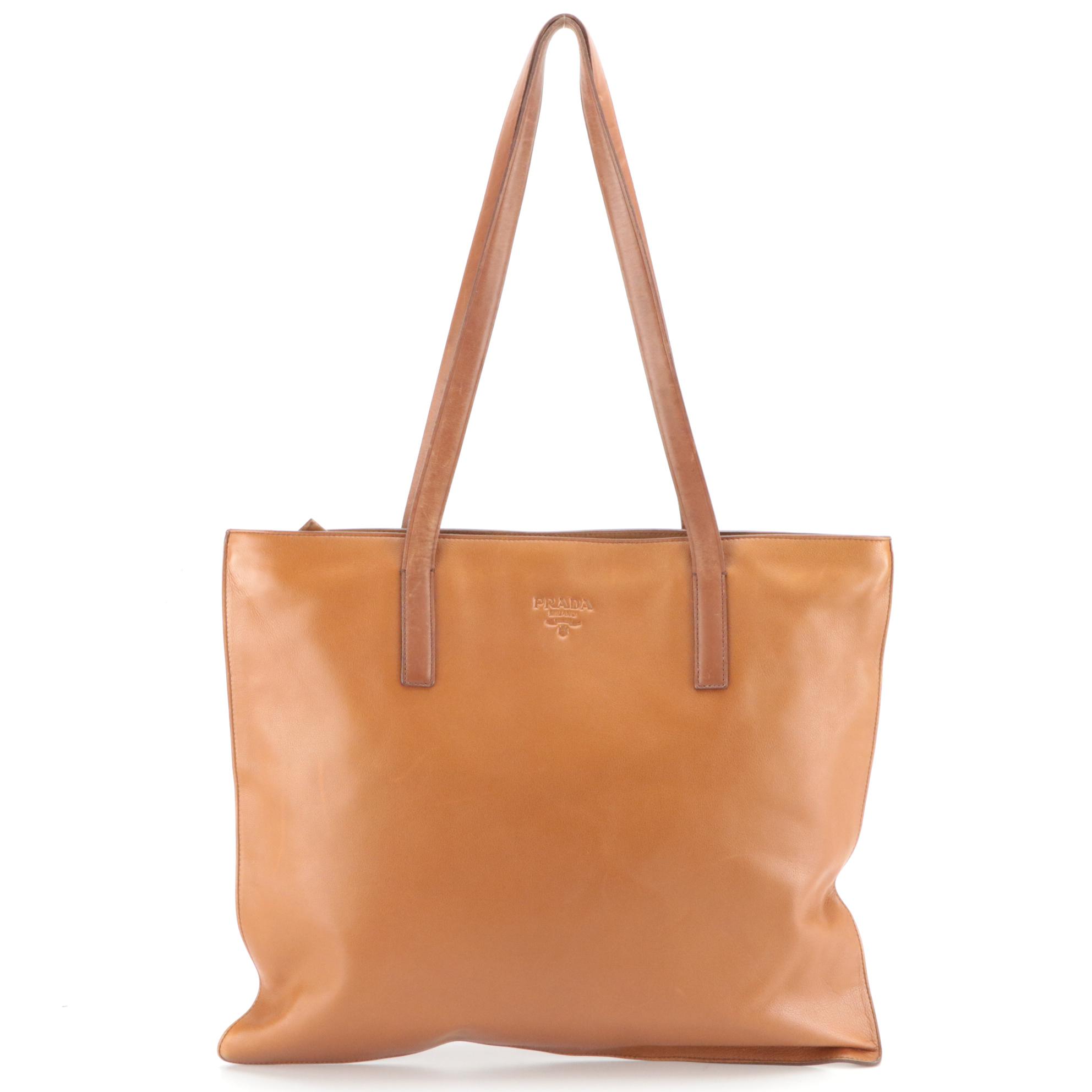 Prada Brown Leather Shoulder Bag