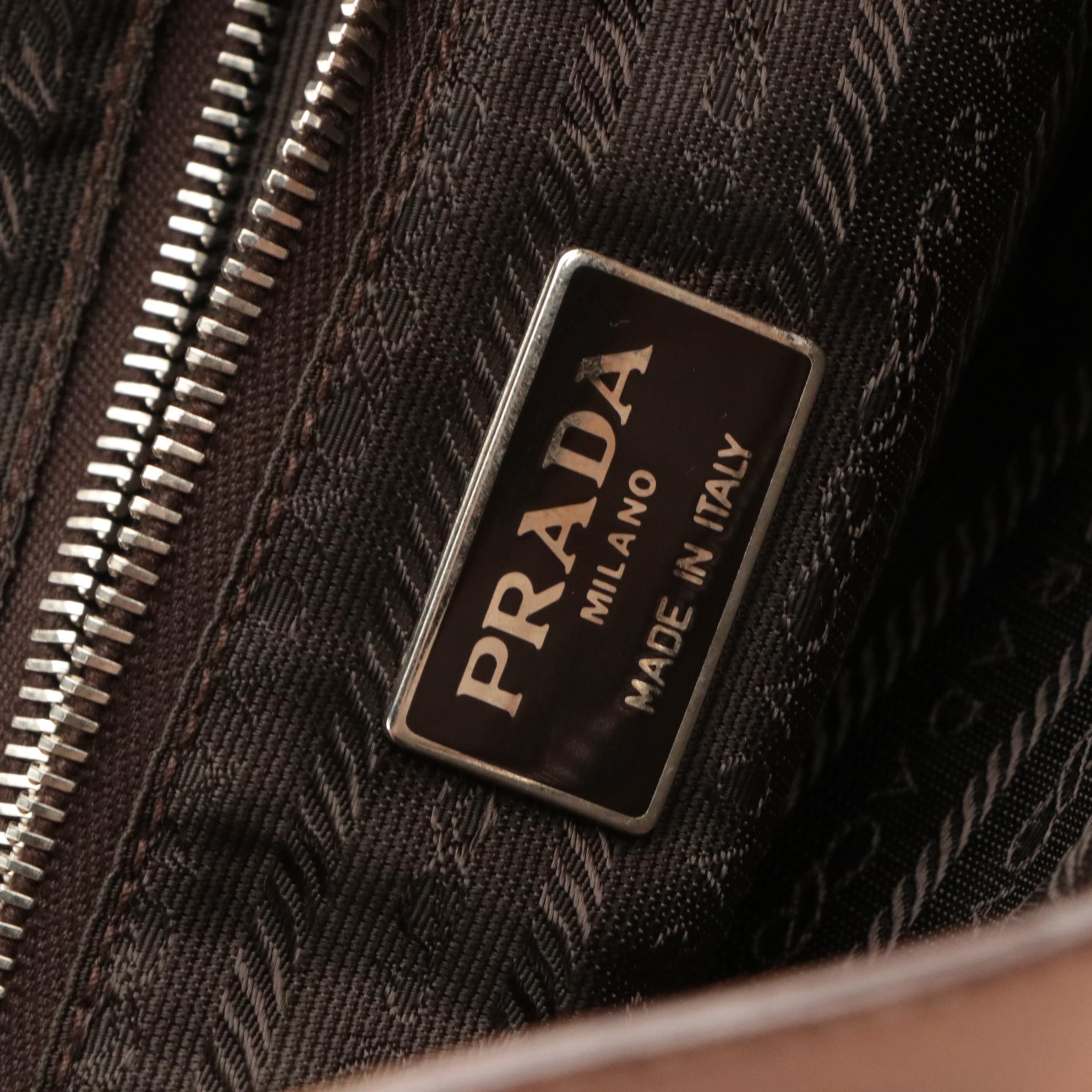 Prada Brown Leather Shoulder Bag