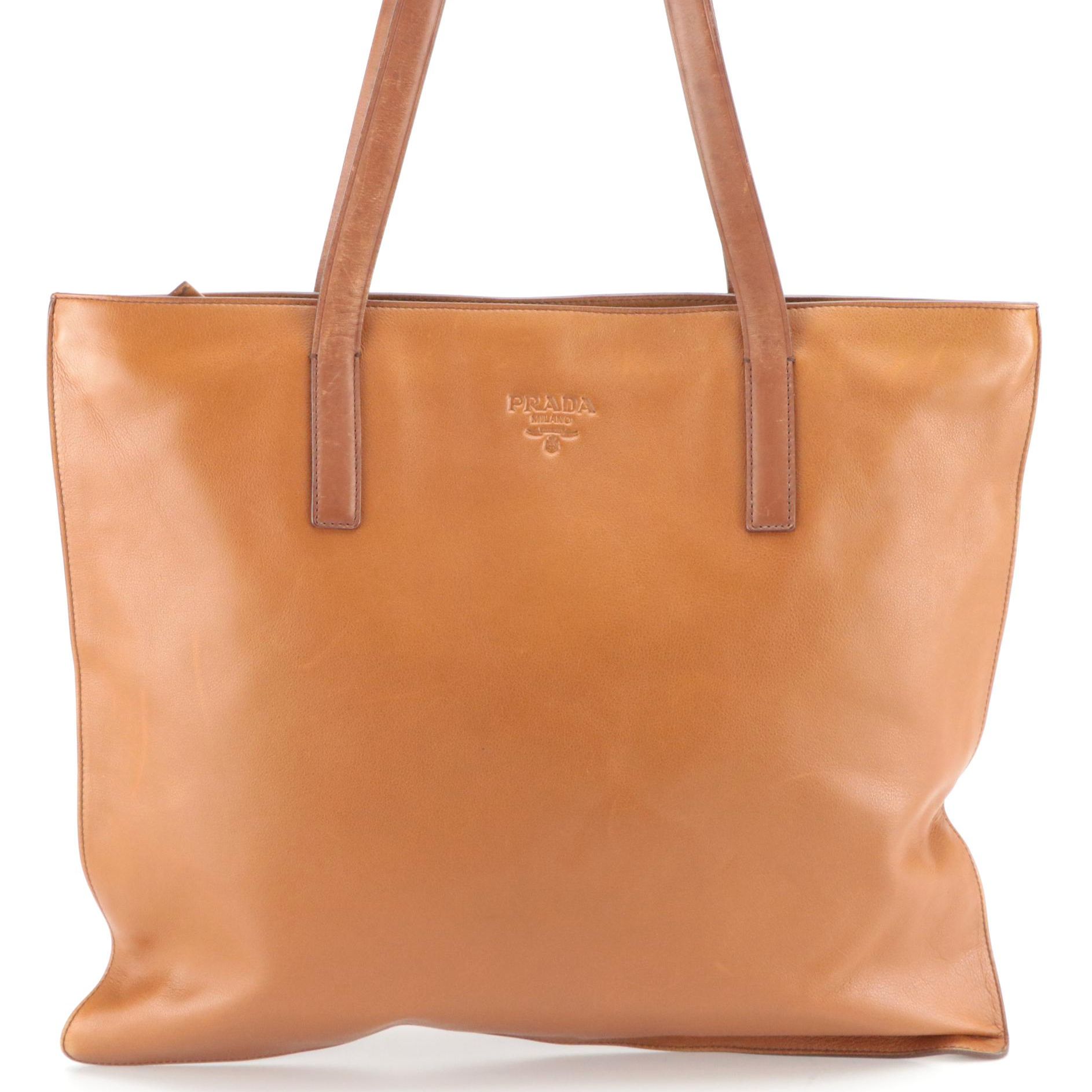 Prada Brown Leather Shoulder Bag