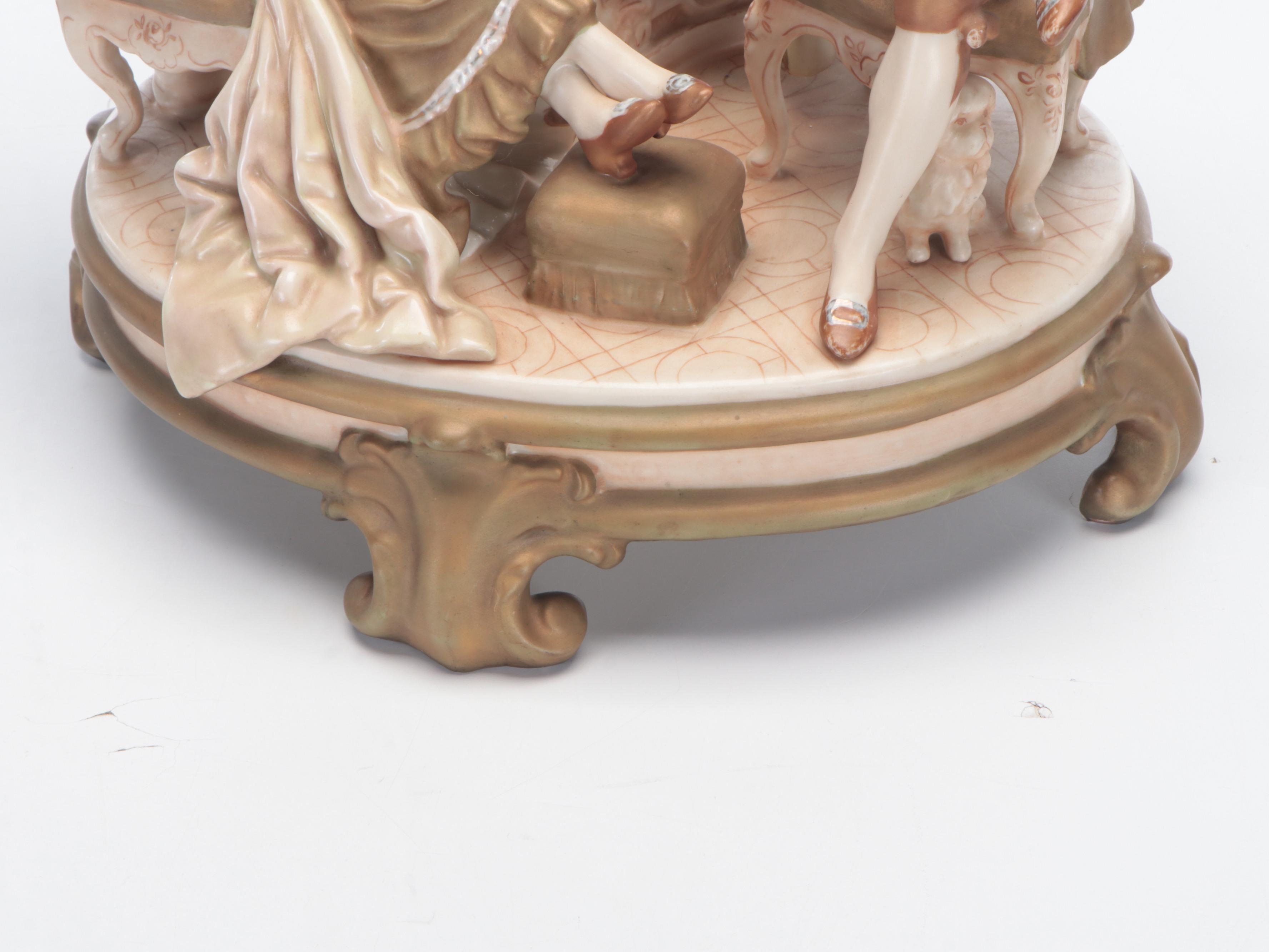 Royal Dux Porcelain Figural Group, 1912–1951