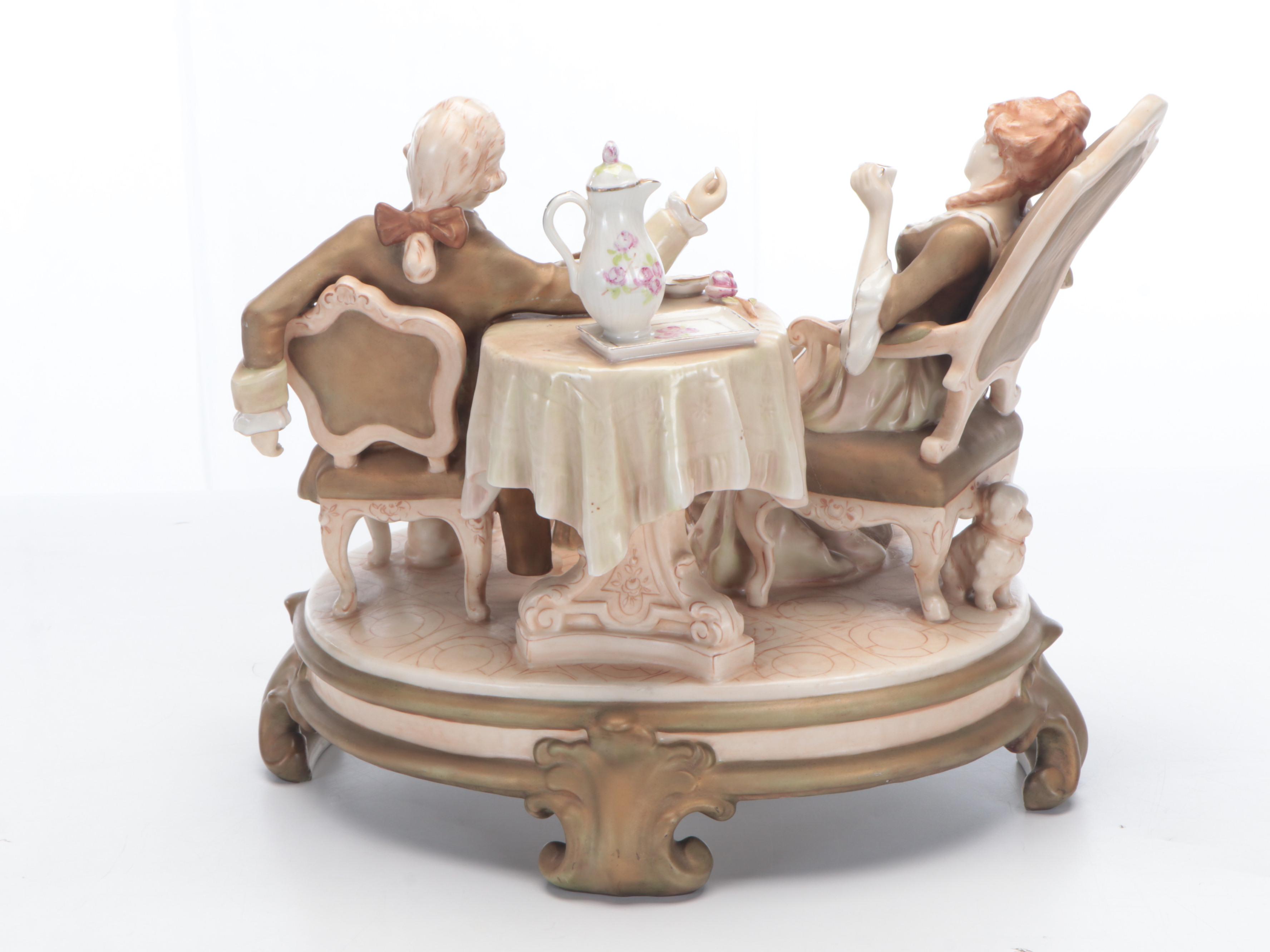 Royal Dux Porcelain Figural Group, 1912–1951