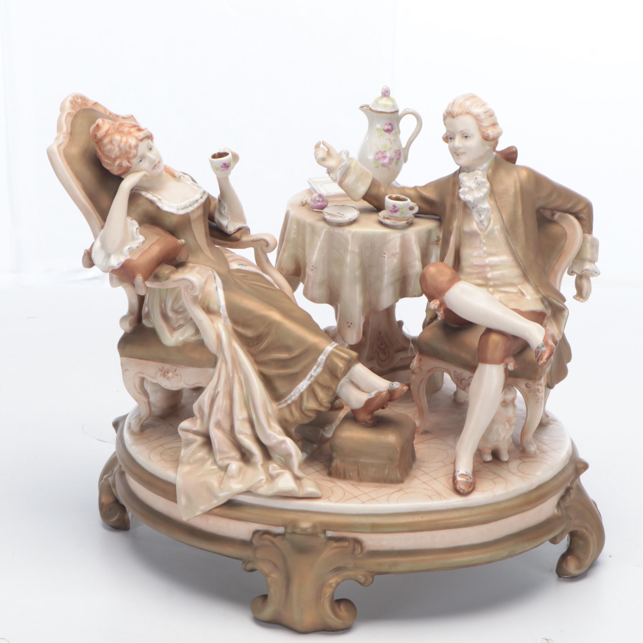 Royal Dux Porcelain Figural Group, 1912–1951