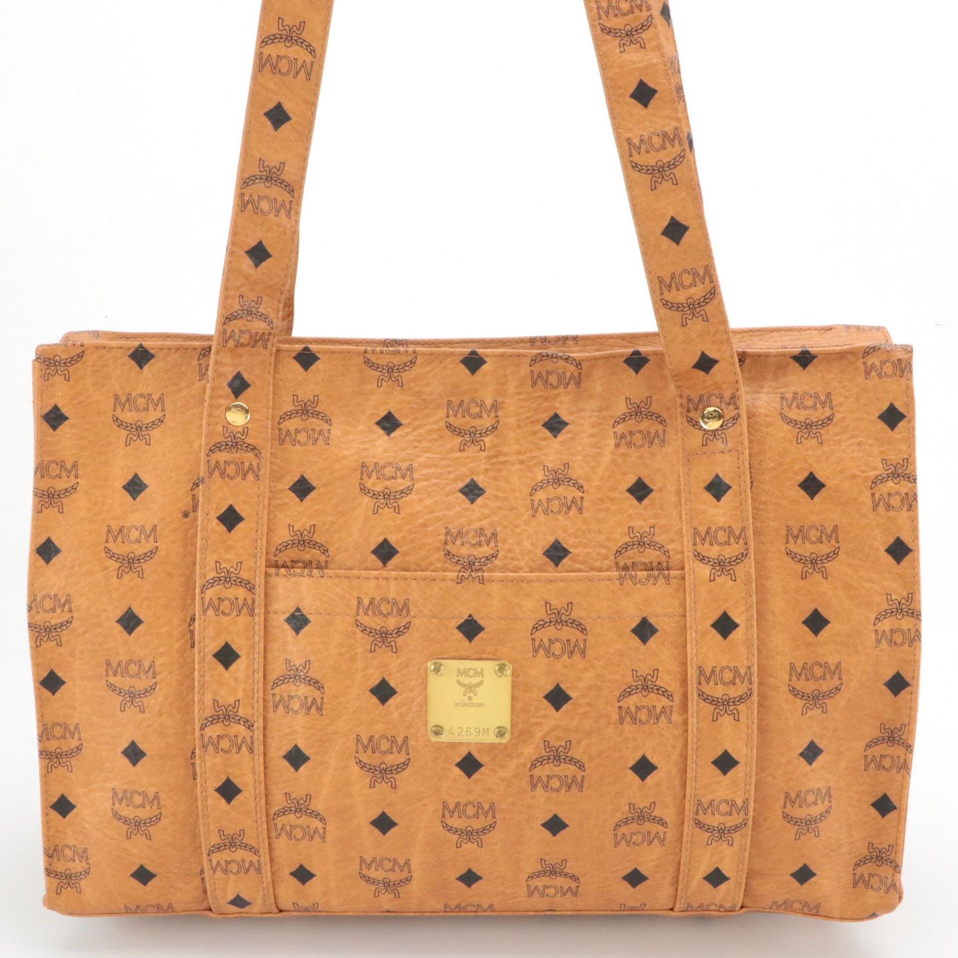 MCM Visetos Tote Shoulder Bag