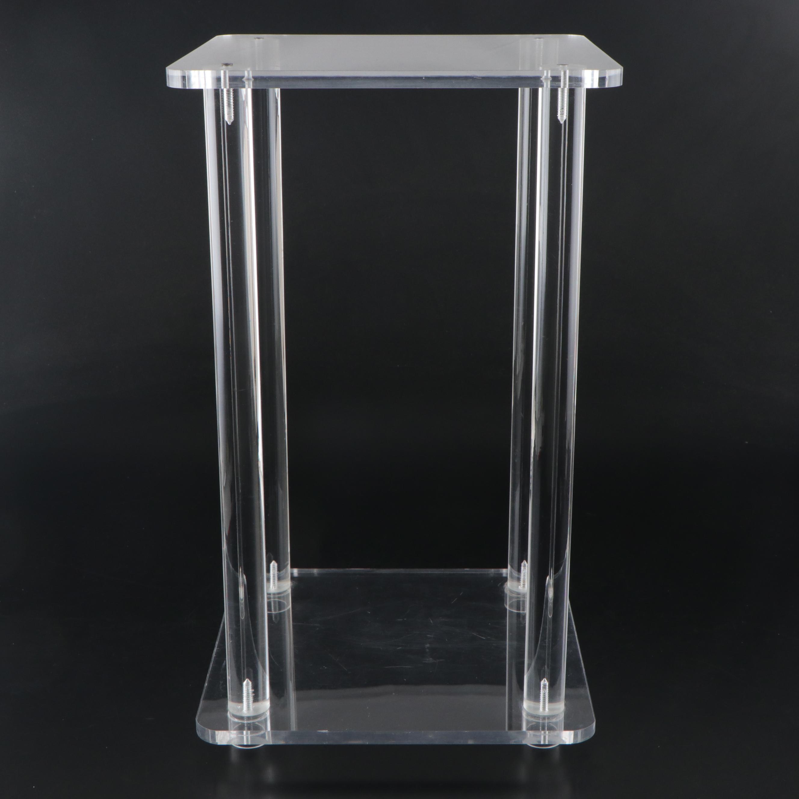 Modernist Clear Acrylic Side Table