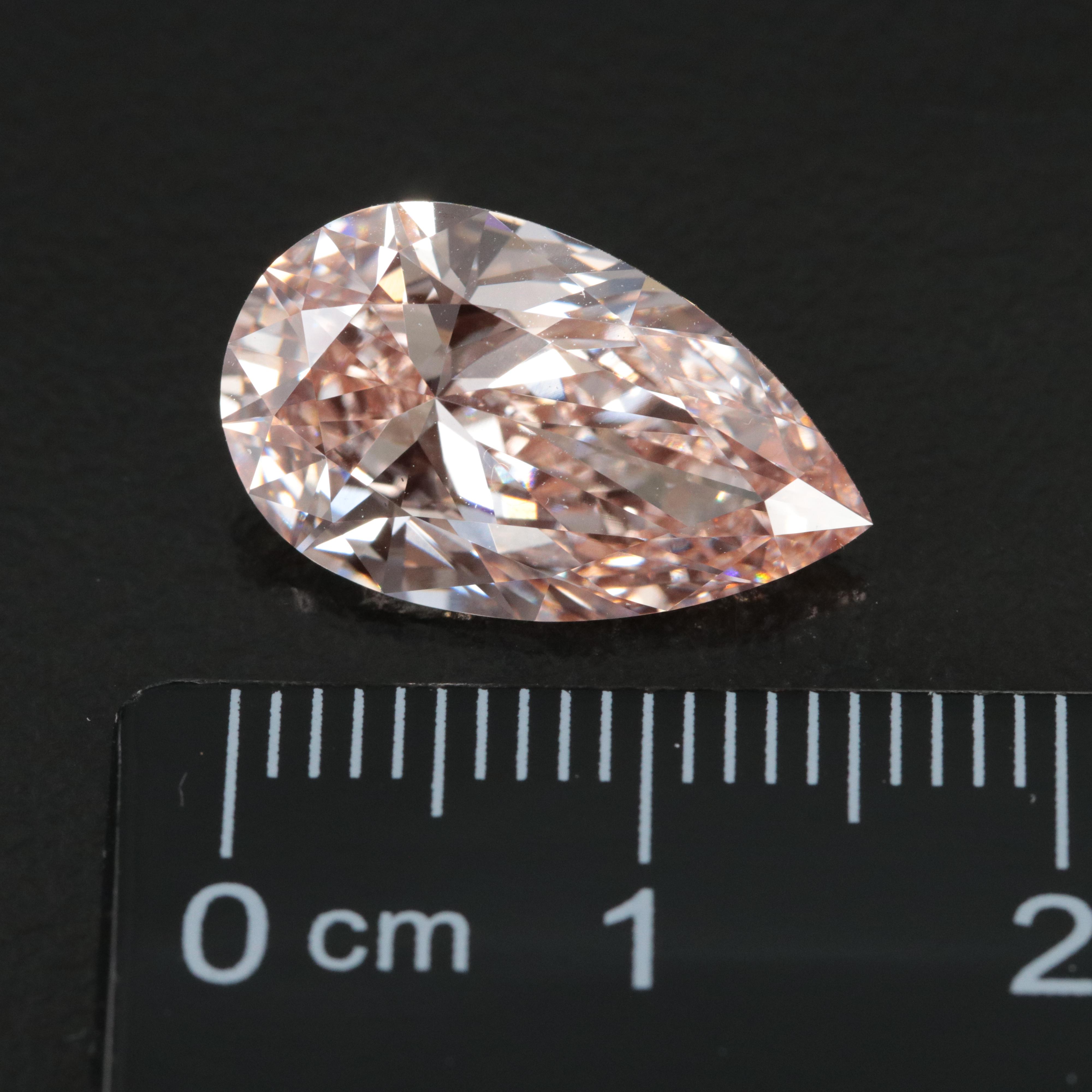 Loose 5.62 CT Lab Grown Fancy Pink Diamond with IGI Report