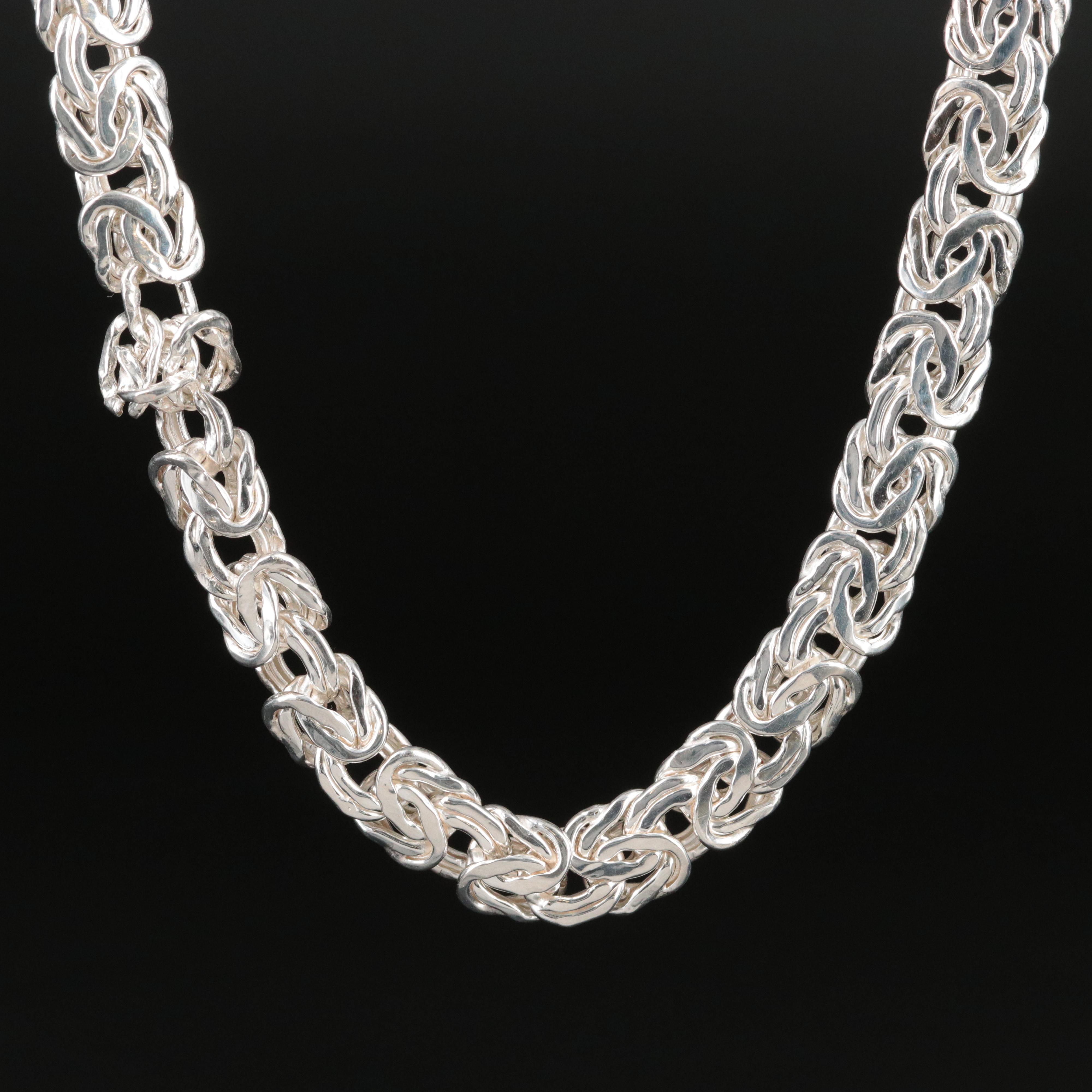 Sterling Byzantine Chain Necklace