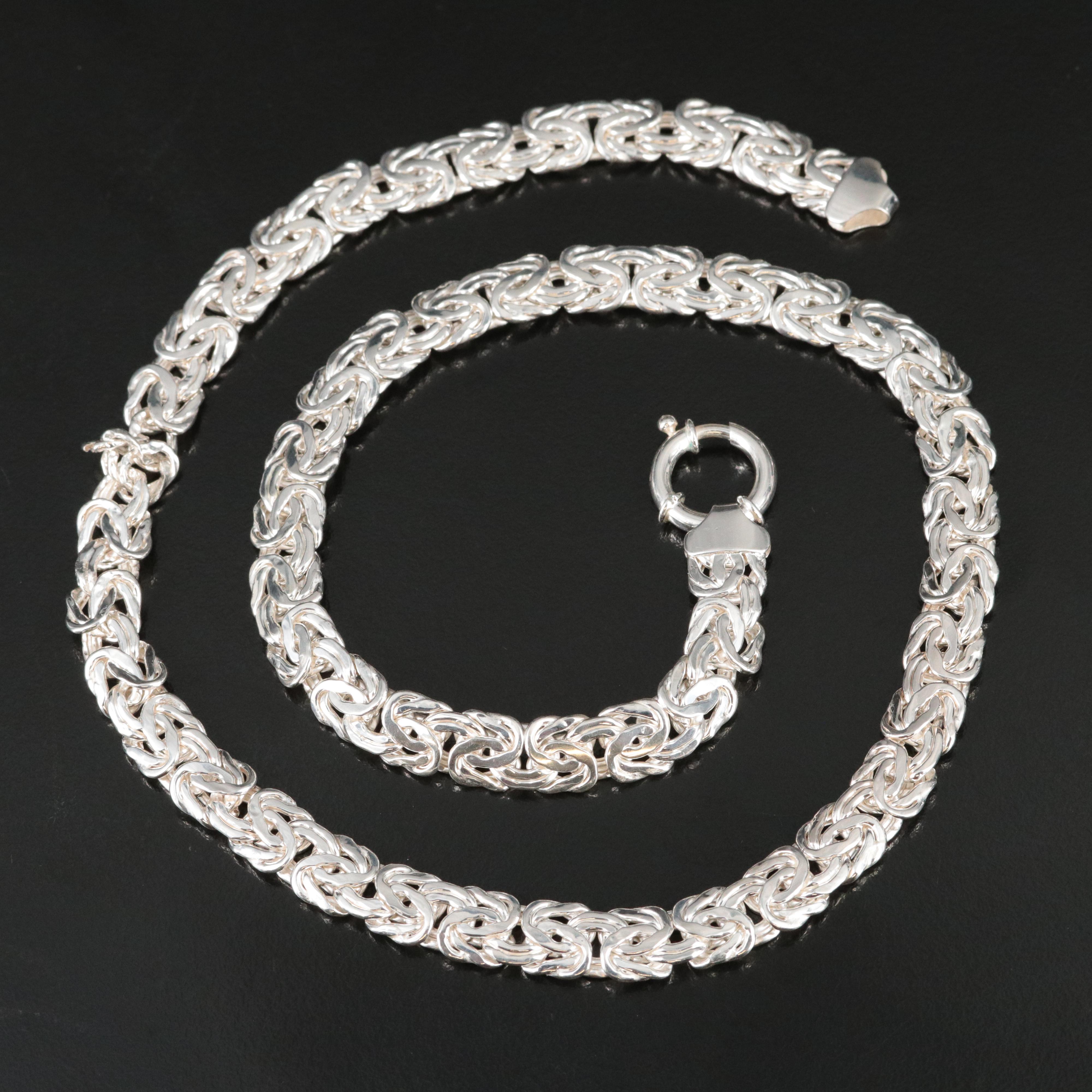Sterling Byzantine Chain Necklace