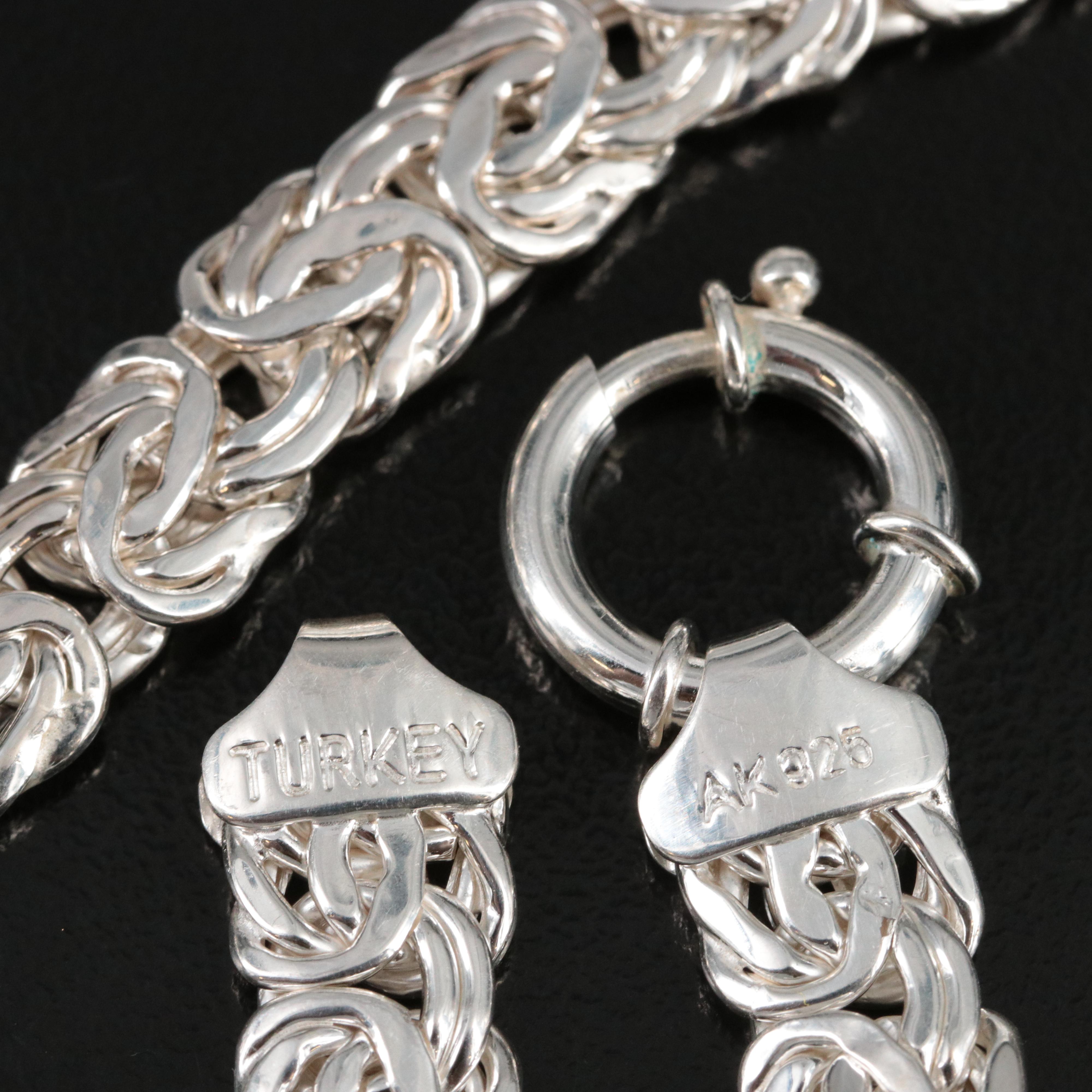 Sterling Byzantine Chain Necklace