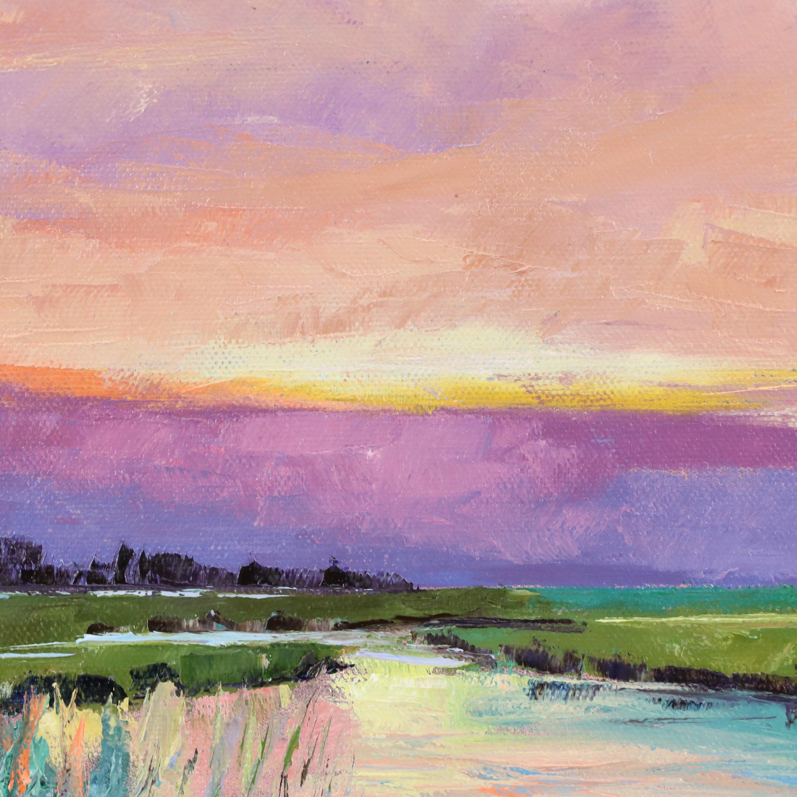 James Baldoumas Landscape Oil Painting "Marsh Sunset," 2024