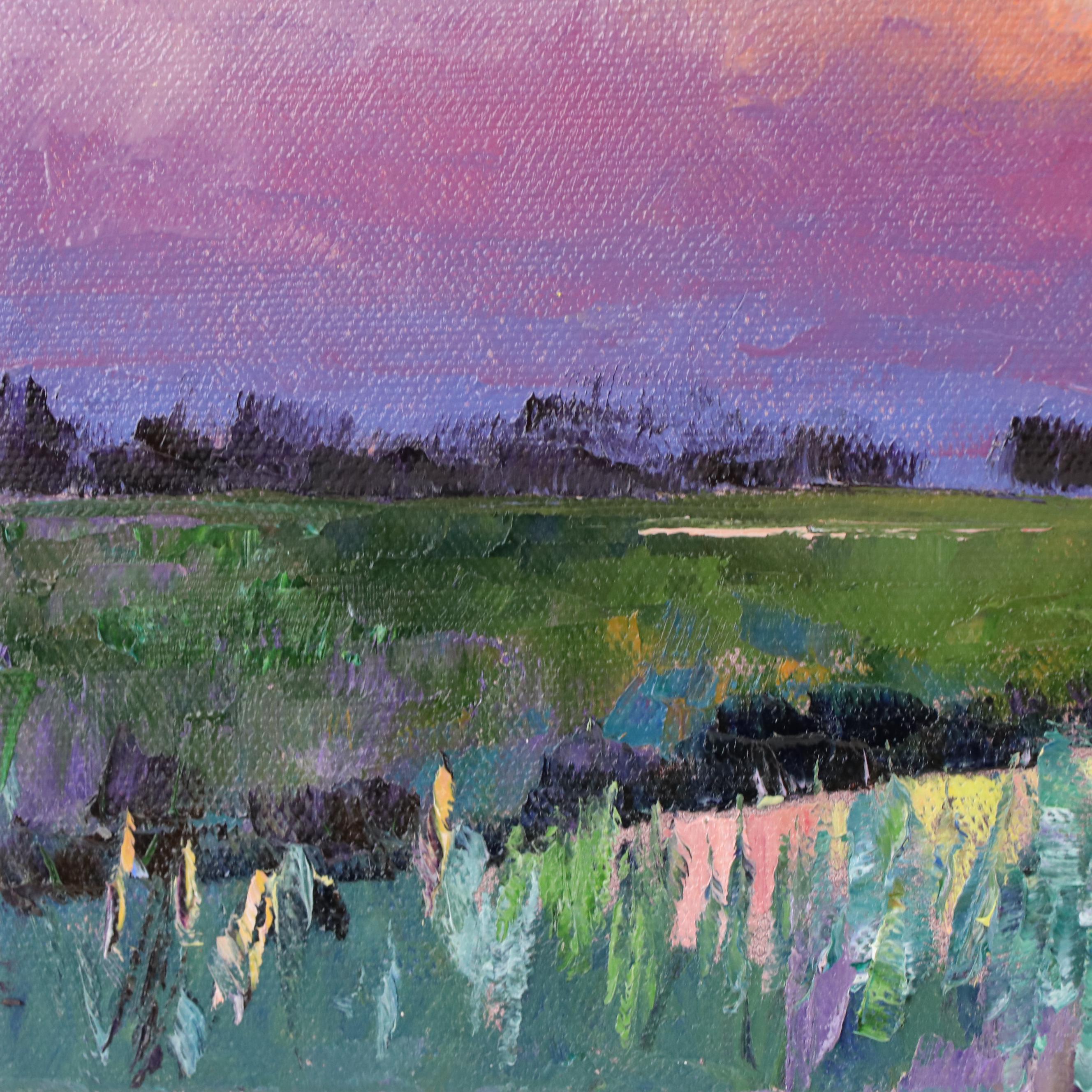 James Baldoumas Landscape Oil Painting "Marsh Sunset," 2024