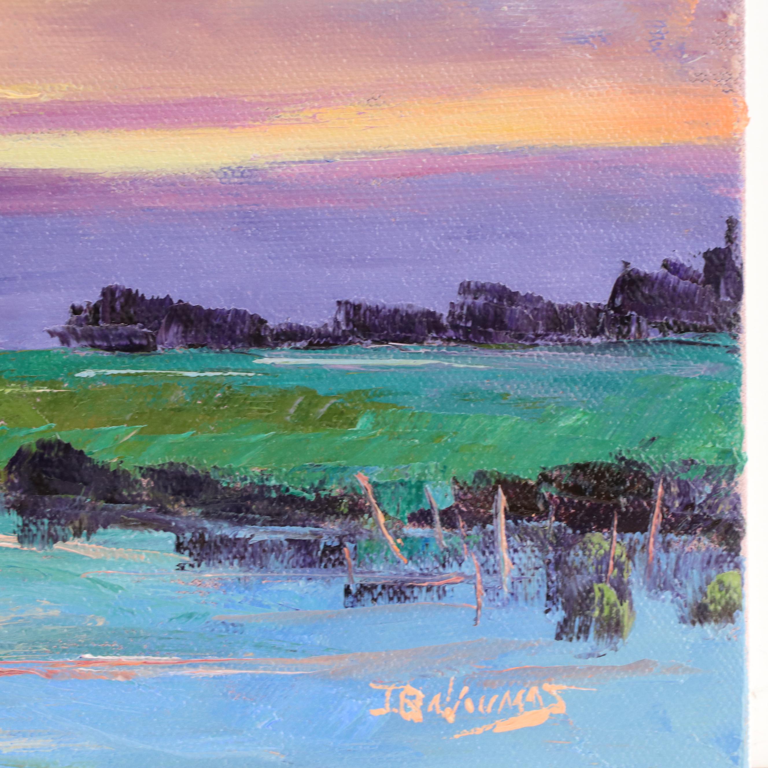 James Baldoumas Landscape Oil Painting "Marsh Sunset," 2024