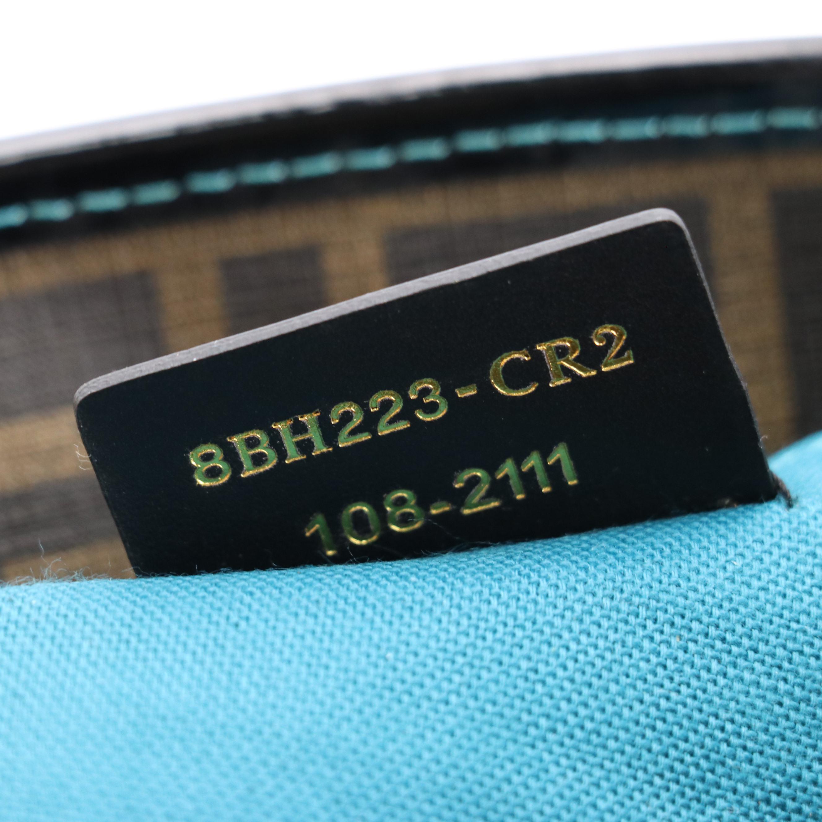 Fendi Spalmati Fortune Print Zucca Coated Canvas Mini Roll Tote