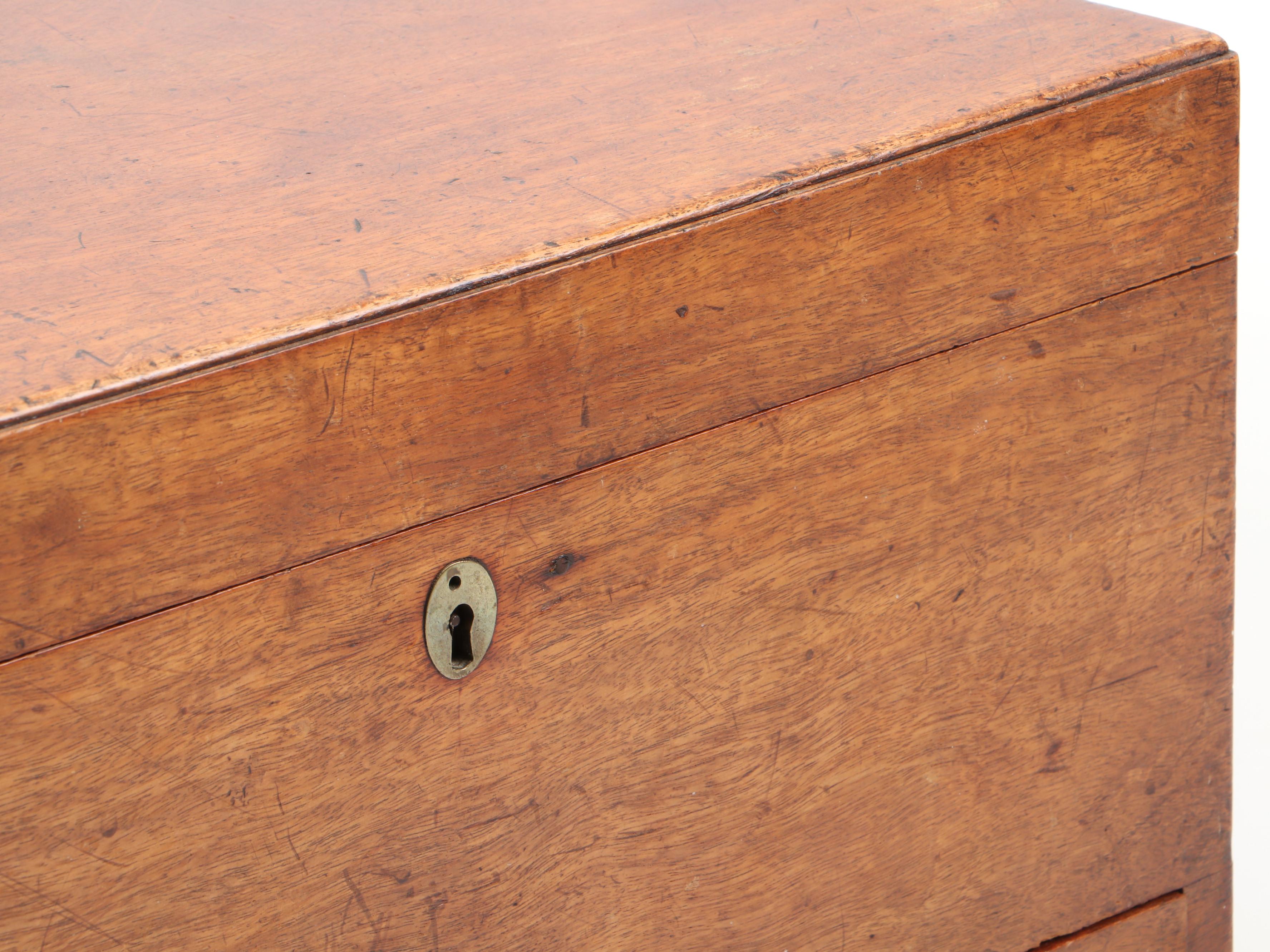 Finished Wood Compendium Box with Brass Handles