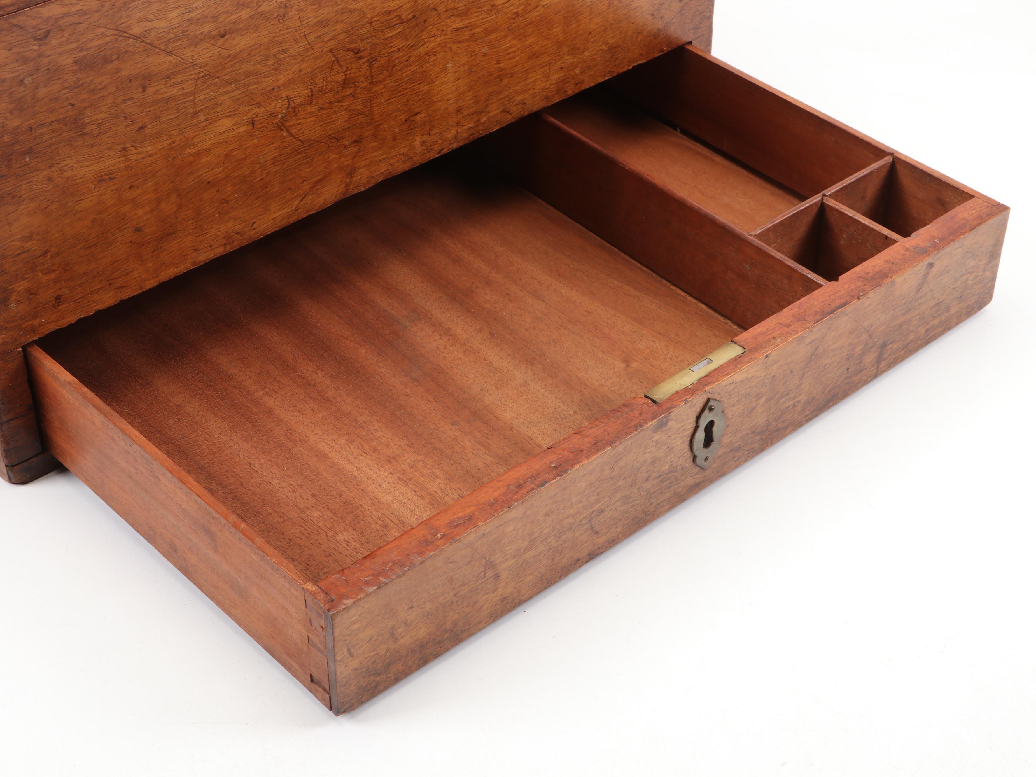 Finished Wood Compendium Box with Brass Handles