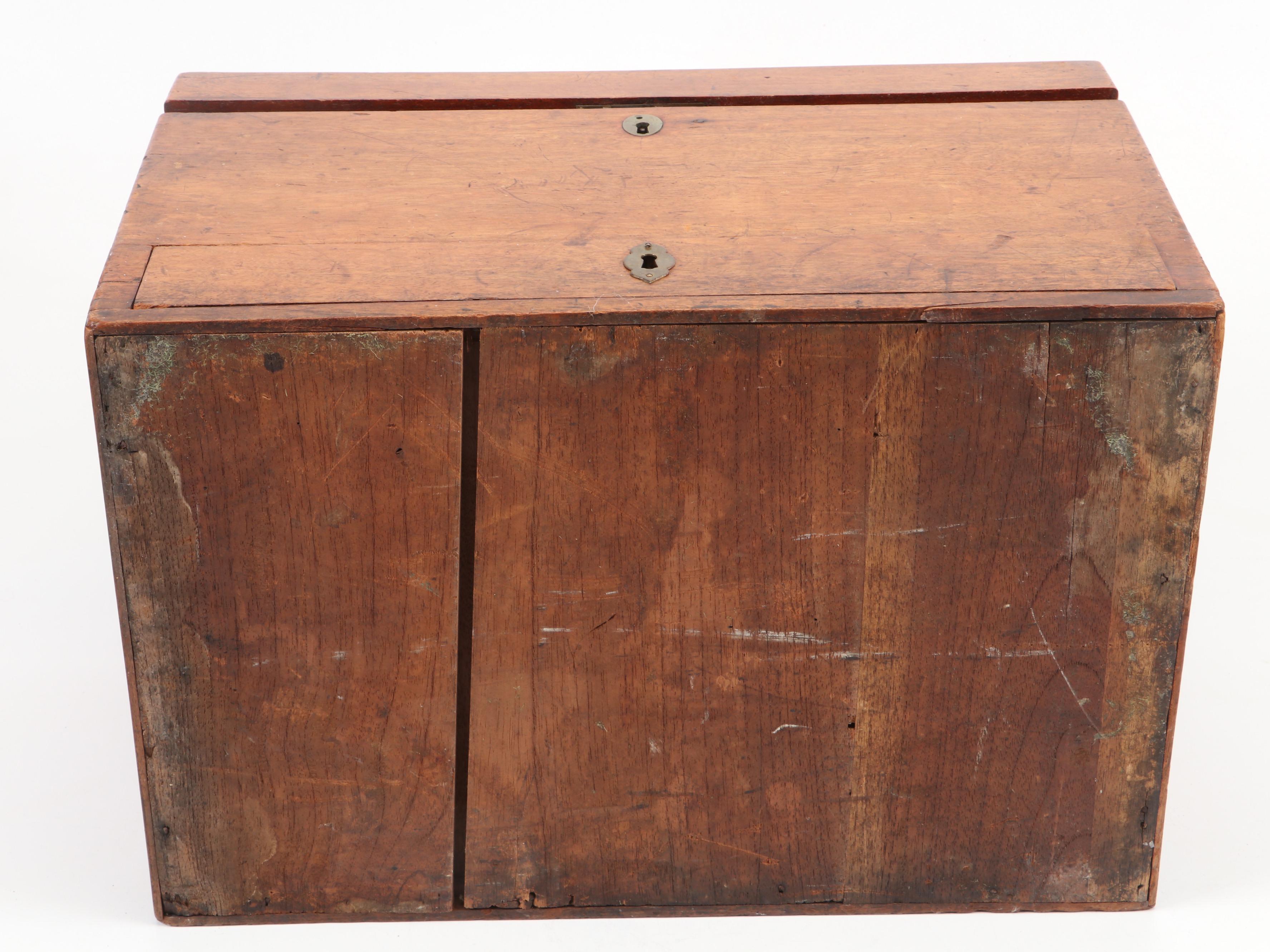 Finished Wood Compendium Box with Brass Handles